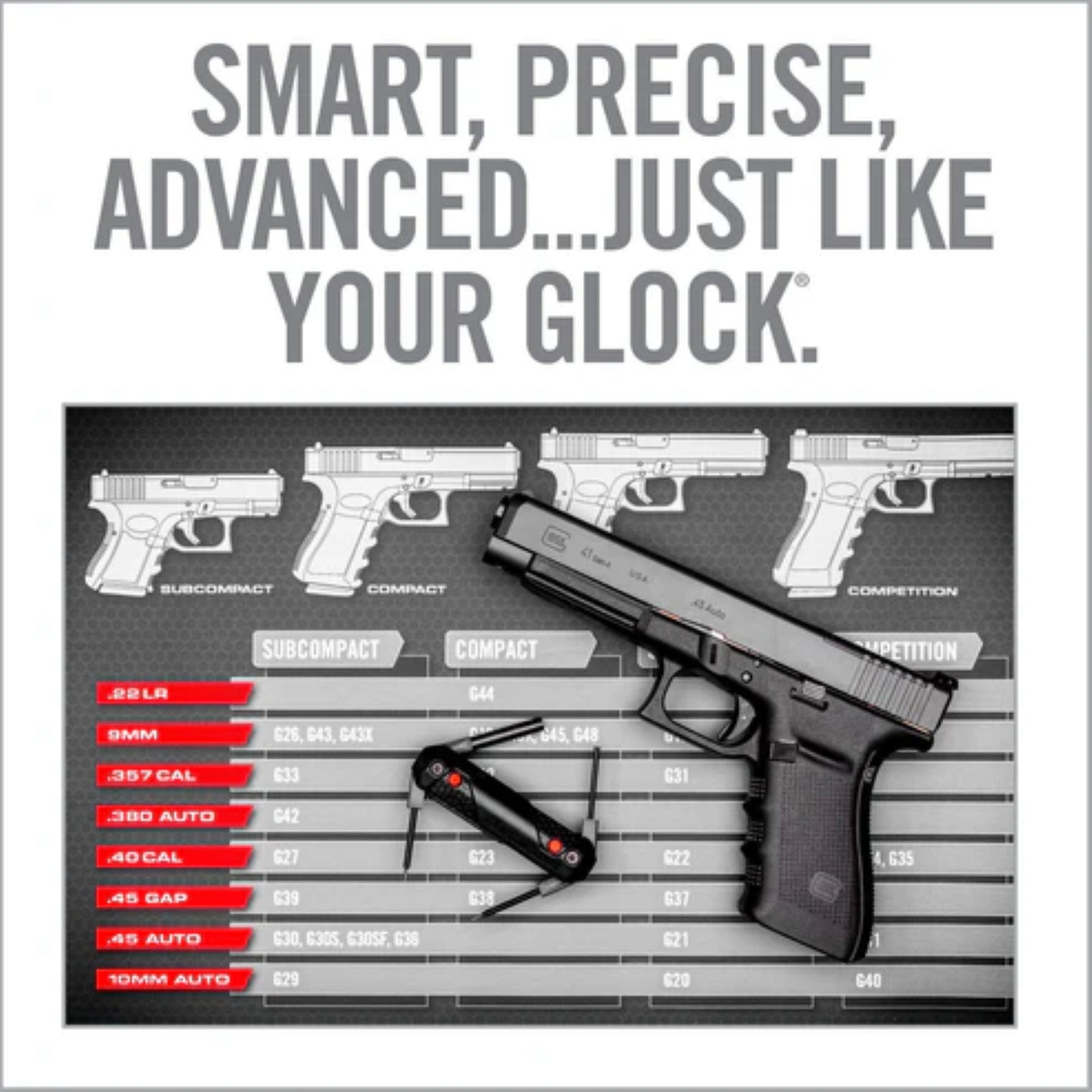 REAL AVID | 4 IN 1 TOOL FOR GLOCK - Multi tool per Glock