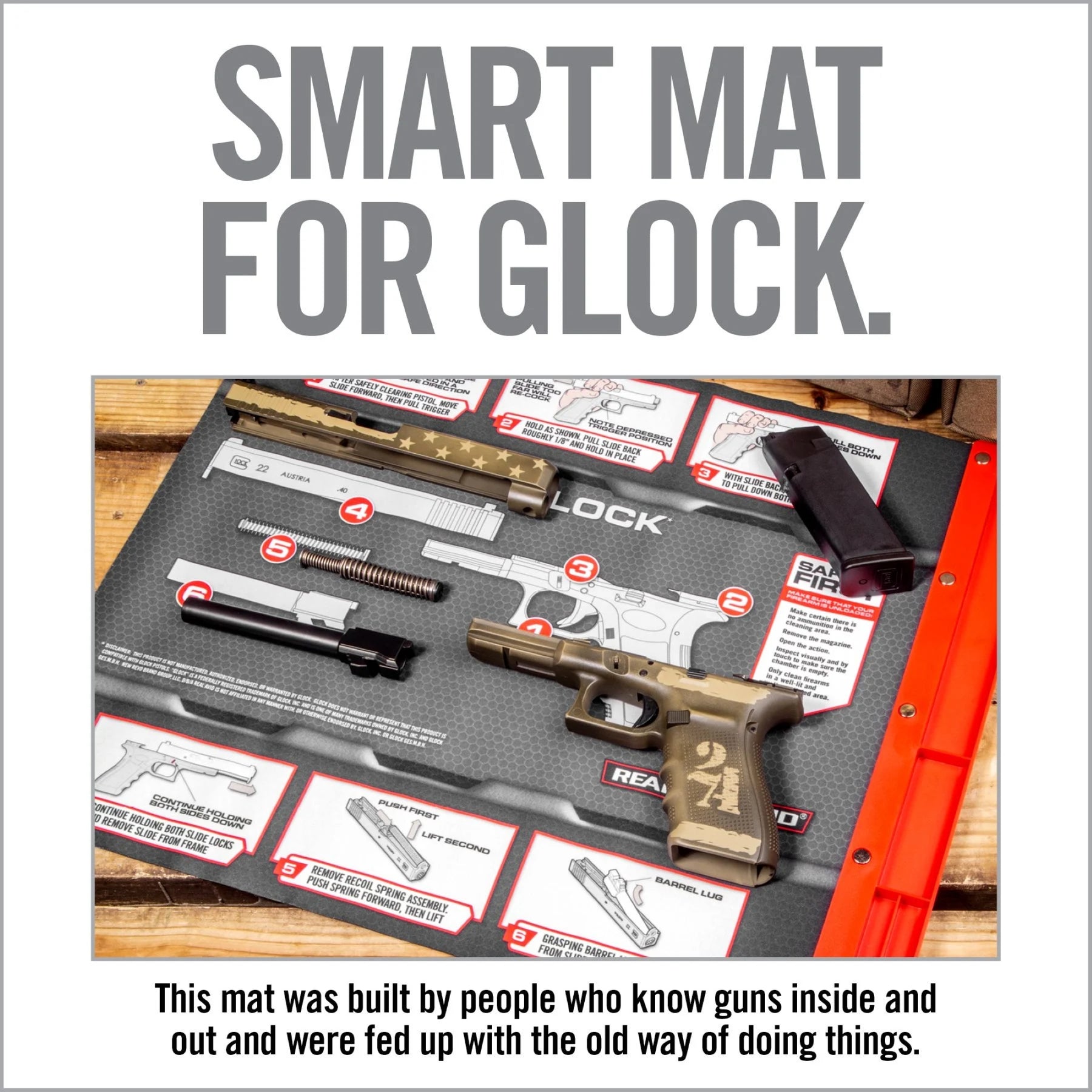REAL AVID | GLOCK SMART MAT - Tappetino per manutenzione Glock