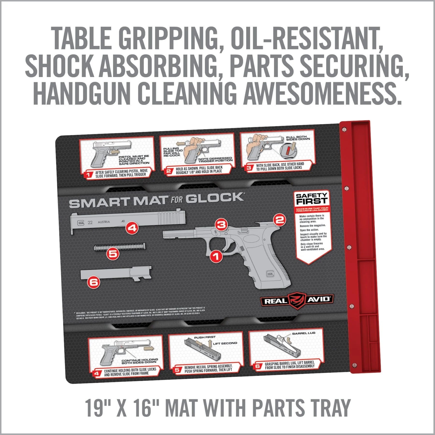 REAL AVID | GLOCK SMART MAT - Tappetino per manutenzione Glock