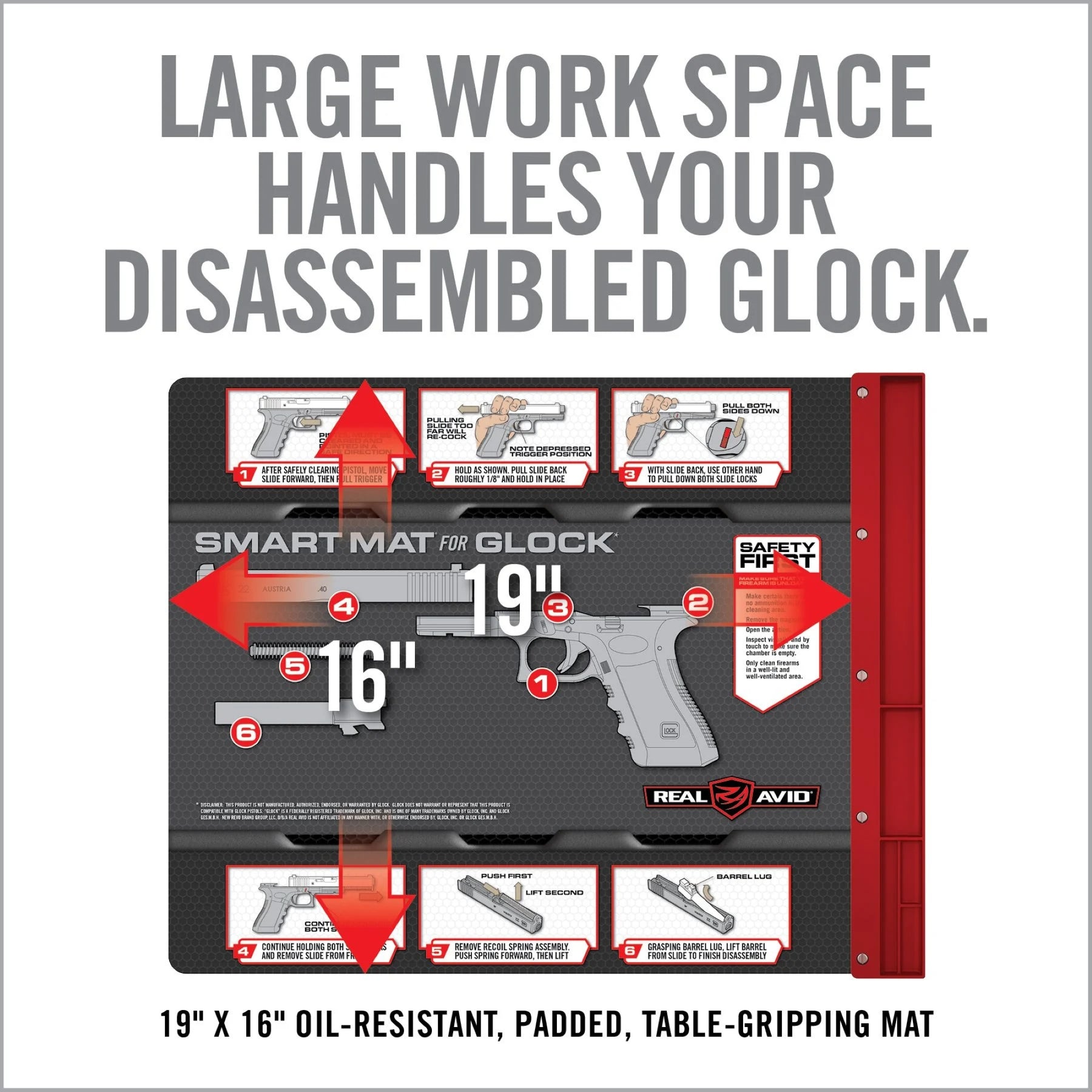 REAL AVID | GLOCK SMART MAT - Tappetino per manutenzione Glock