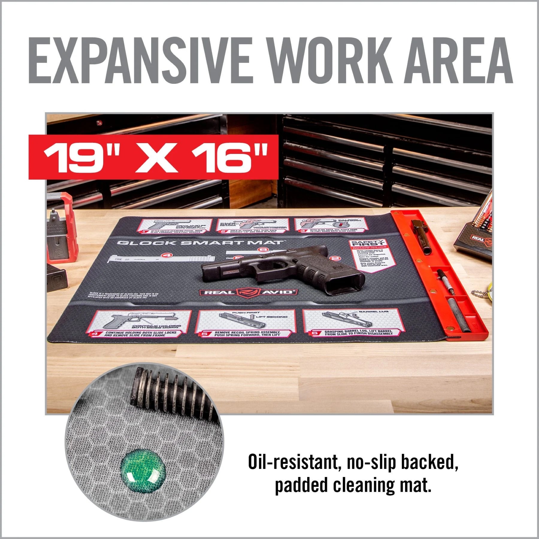 REAL AVID | GLOCK SMART MAT - Tappetino per manutenzione Glock