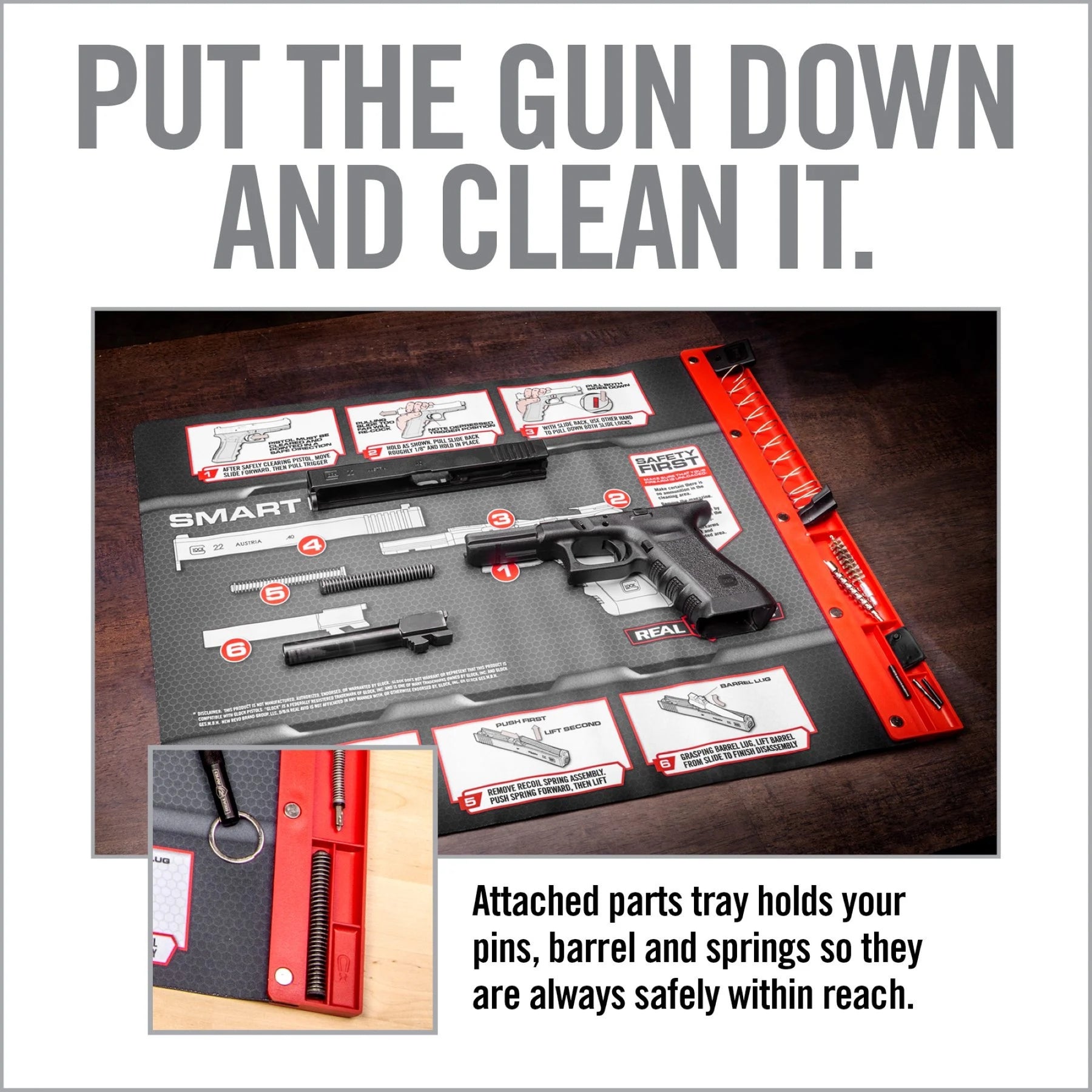 REAL AVID | GLOCK SMART MAT - Tappetino per manutenzione Glock