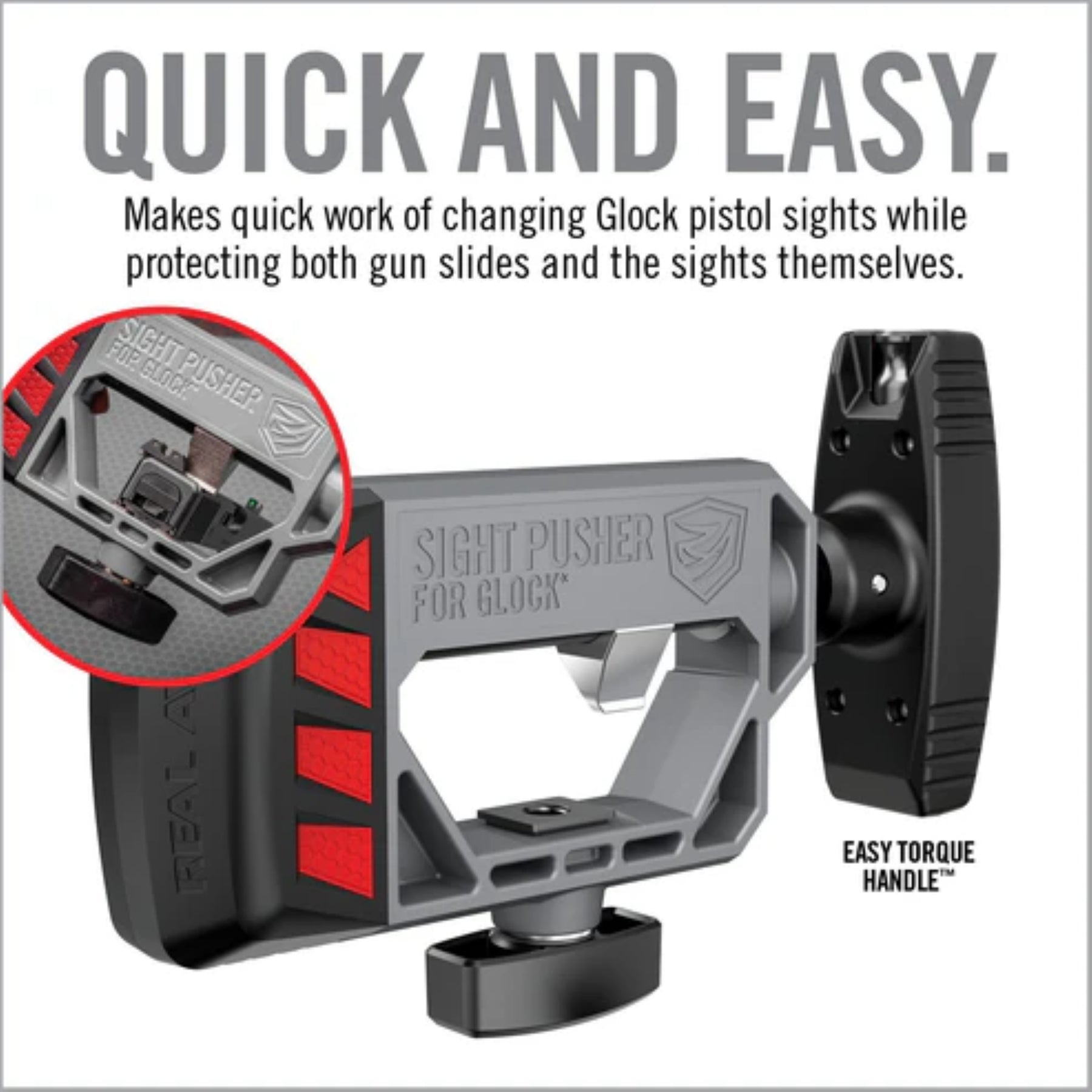 REAL AVID | GLOCK SIGHT PUSHER - Strumento di regolazione per mirini Glock