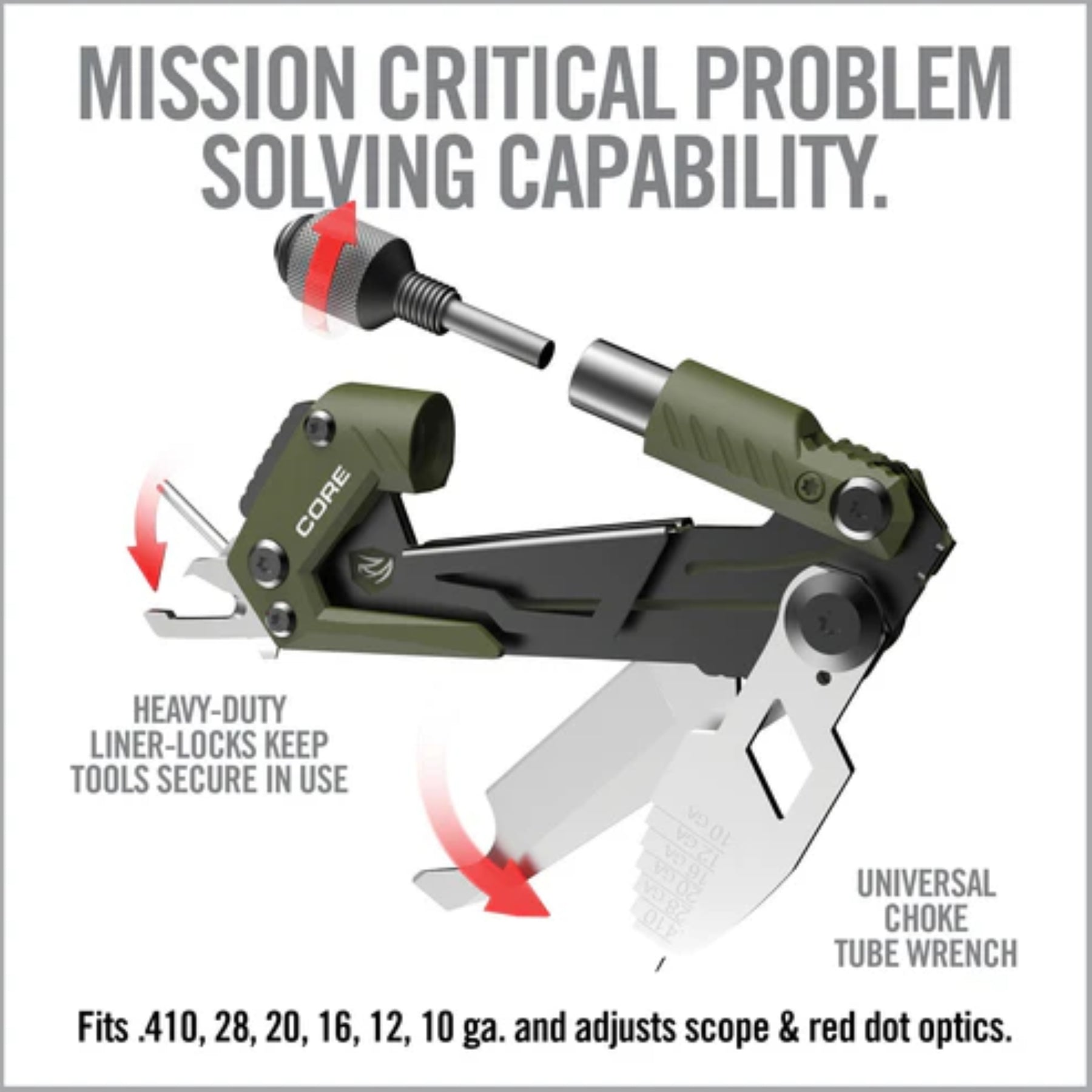 REAL AVID | GUN TOOL CORE SHOTGUN - Multi tool per shotgun