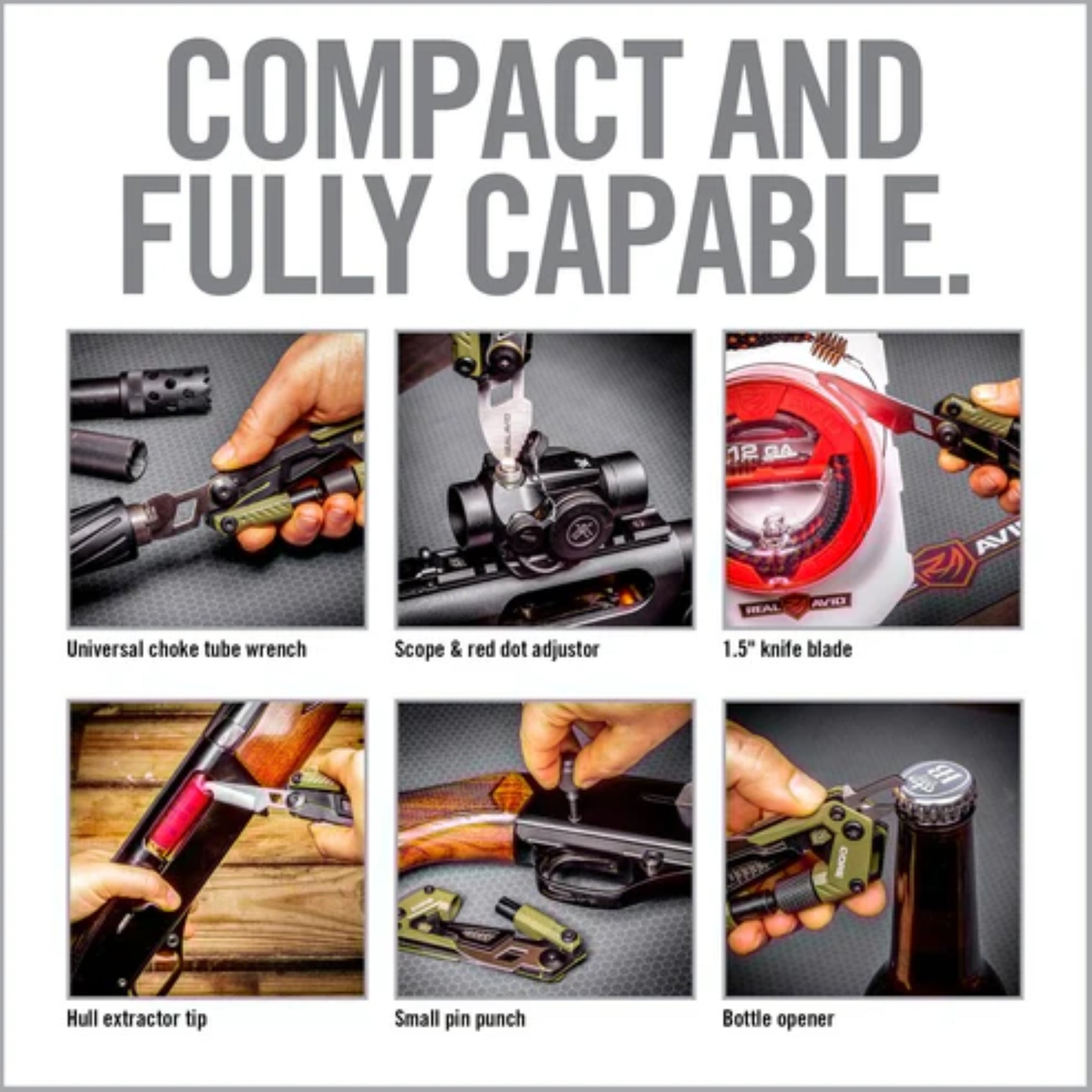 REAL AVID | GUN TOOL CORE SHOTGUN - Multi tool per shotgun