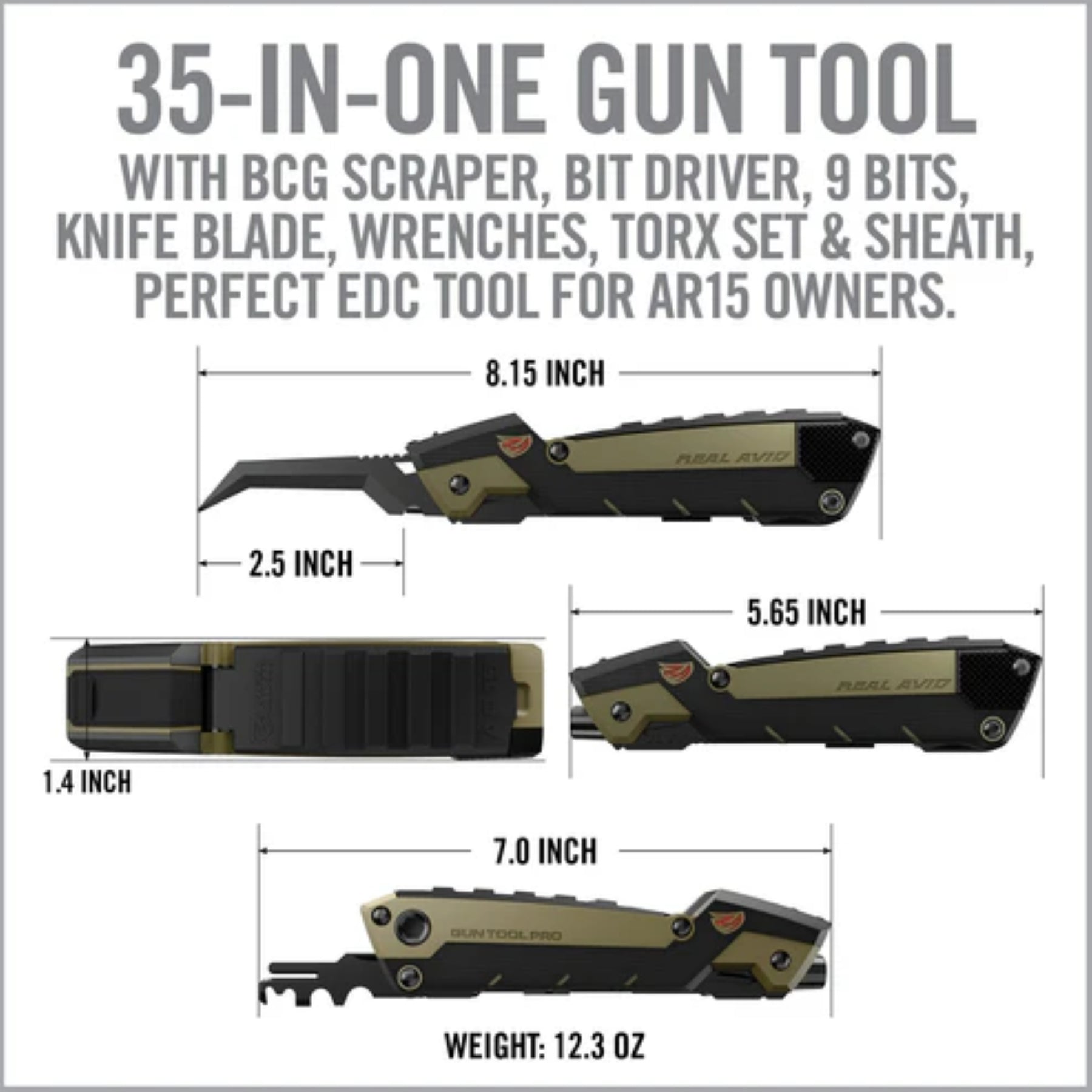REAL AVID | GUN TOOL PRO AR15 - Multi tool per AR15