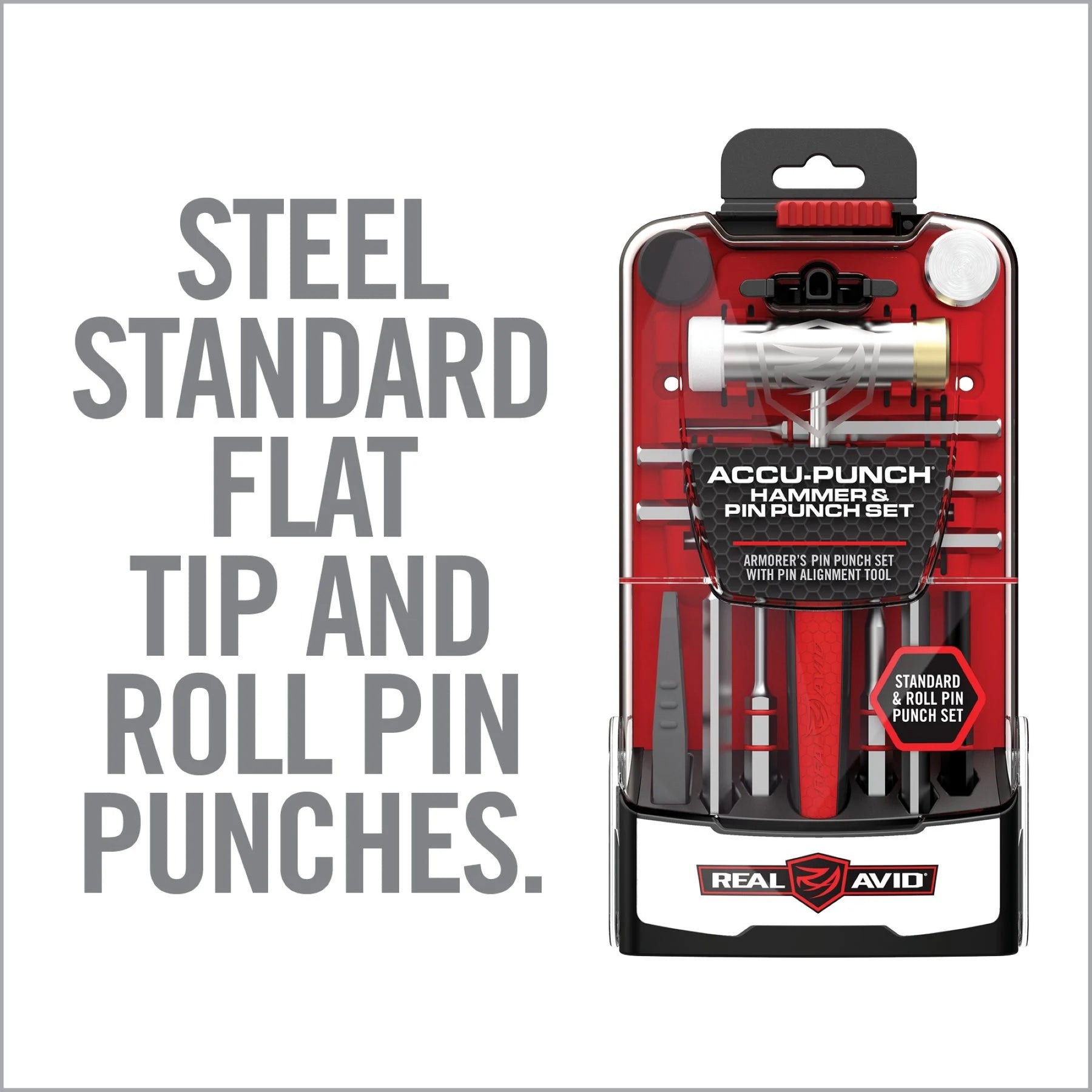REAL AVID | ACCU-PUNCH HAMMER & AR15 PIN PUNCH SET - Martello e punzoni per AR-15