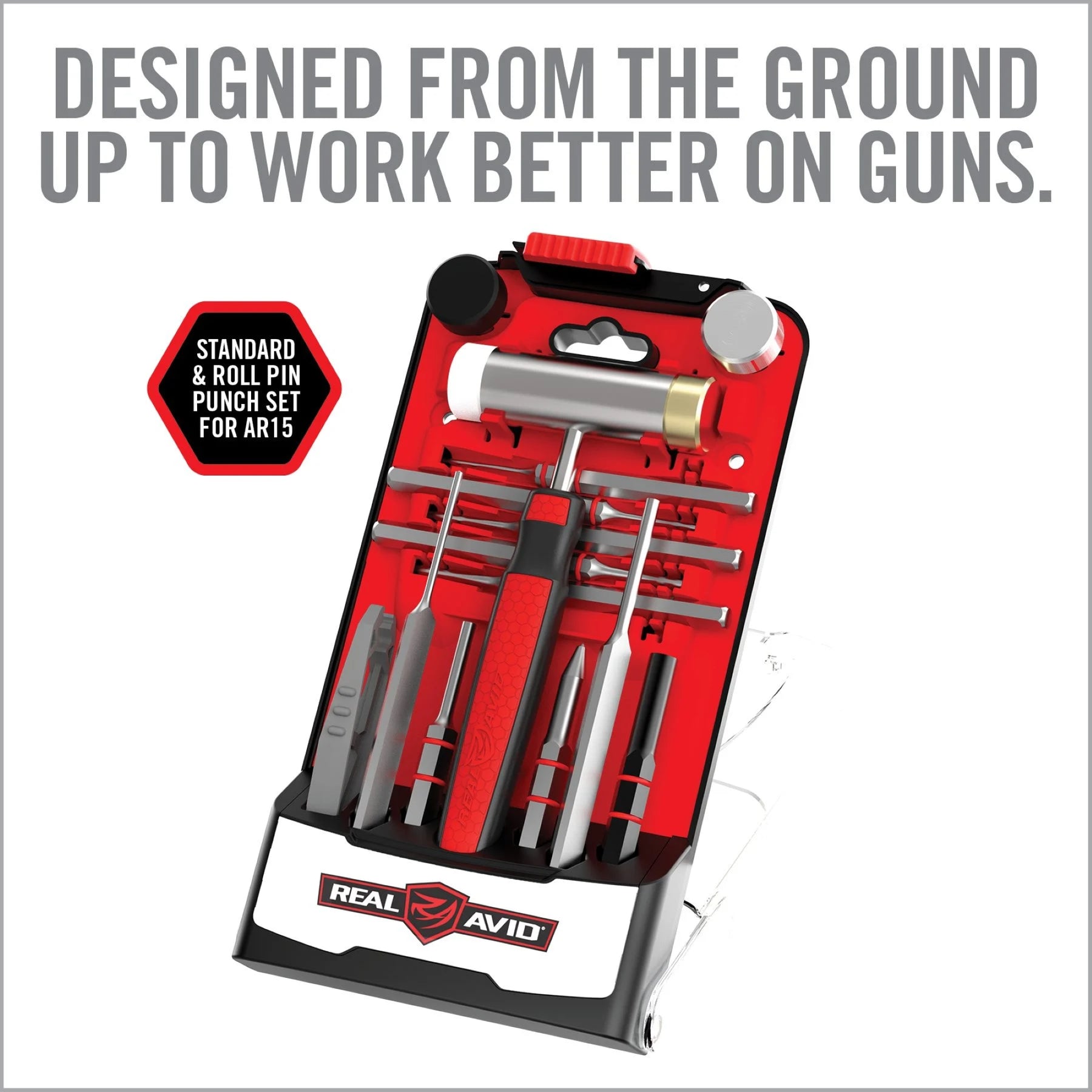 REAL AVID | ACCU-PUNCH HAMMER & AR15 PIN PUNCH SET - Martello e punzoni per AR-15