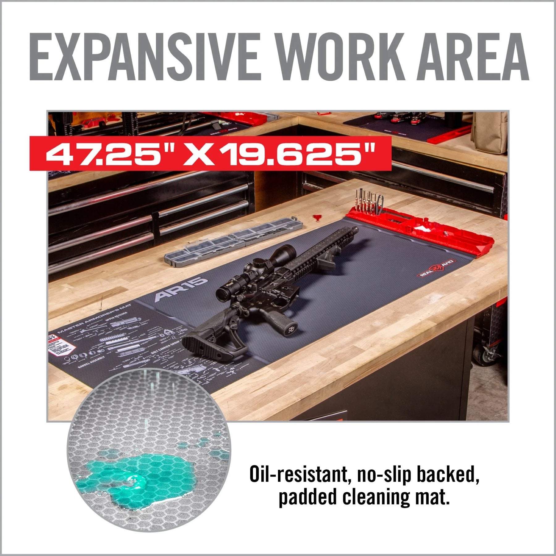 REAL AVID | MASTER ARMORER'S MAT - Tappetino per manutenzione AR-15