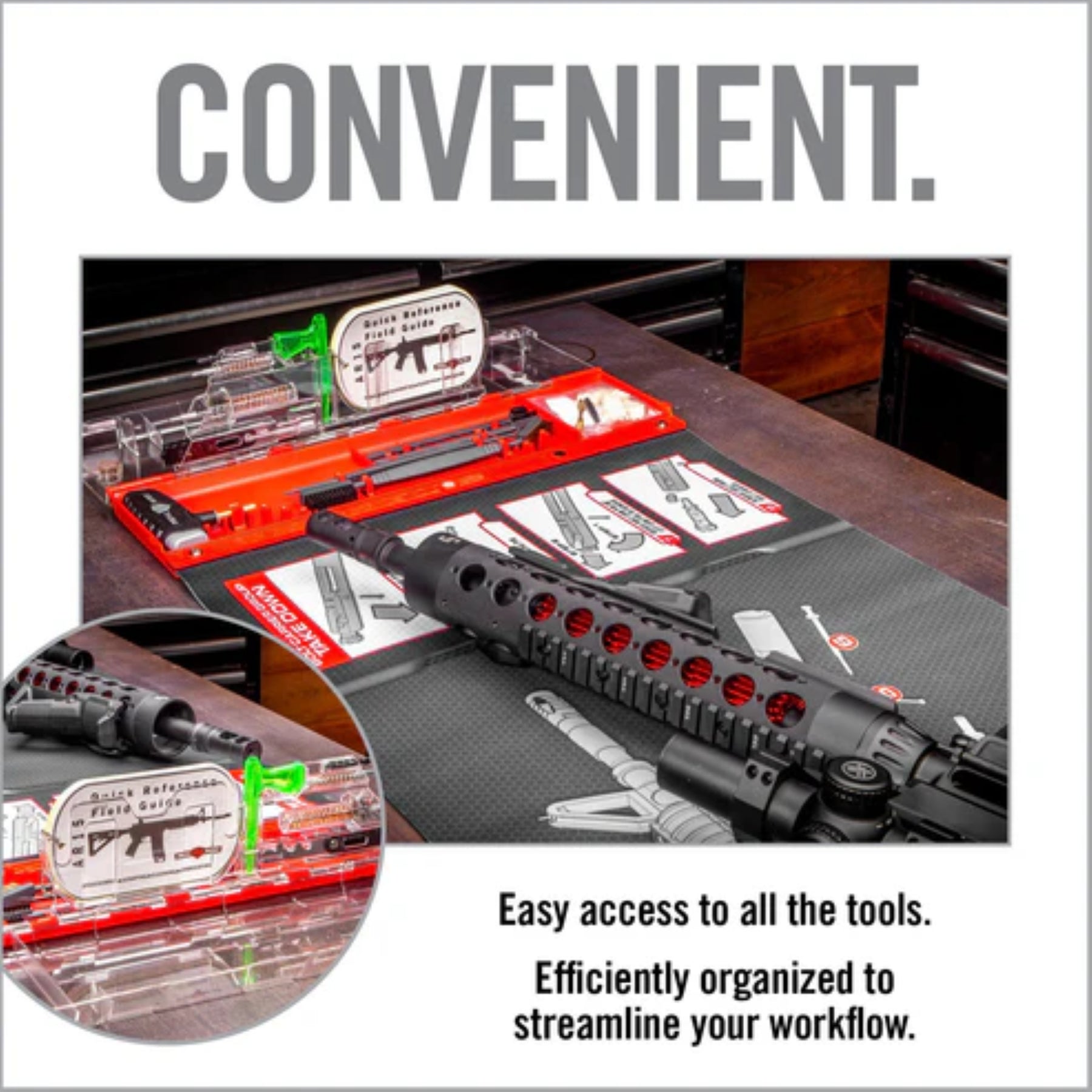 REAL AVID | MASTER CLEANING STATION AR15 - Tappetino per manutenzione AR15