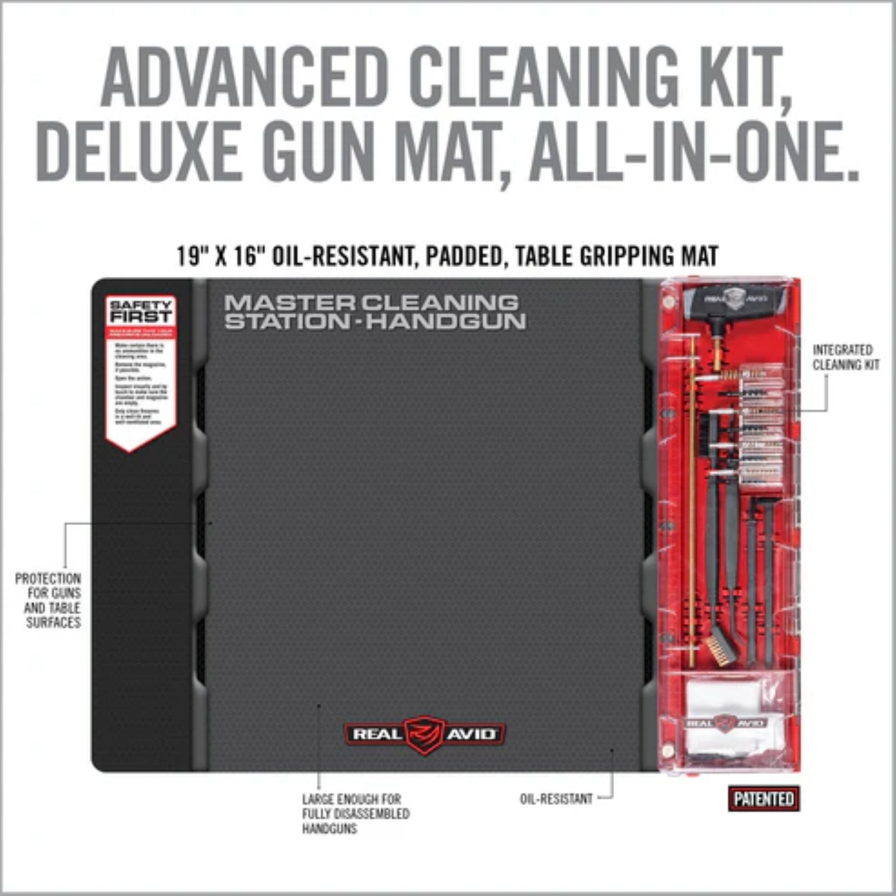 REAL AVID | MASTER CLEANING STATION HANDGUN - Tappetino per manutenzione pistola