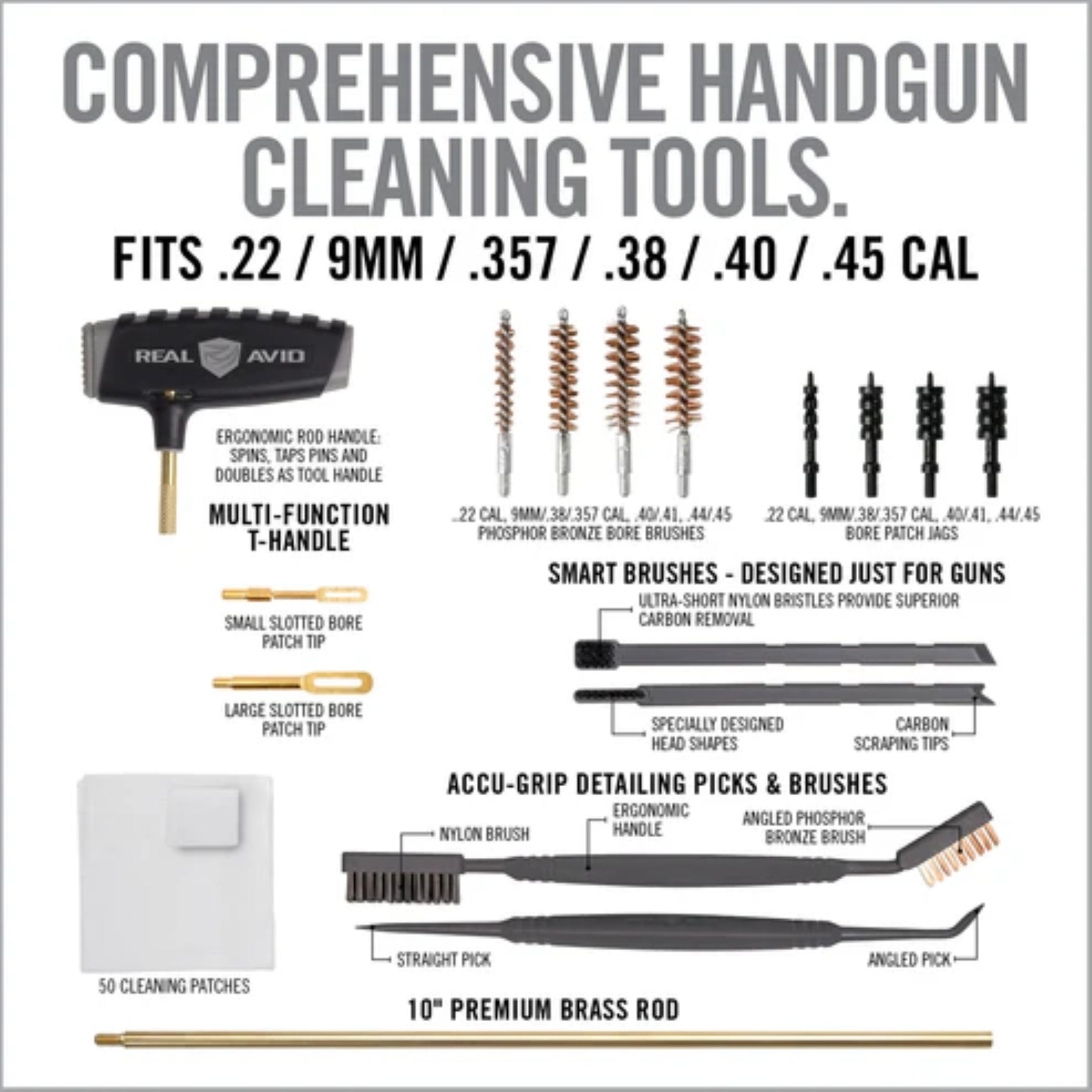 REAL AVID | MASTER CLEANING STATION HANDGUN - Tappetino per manutenzione pistola