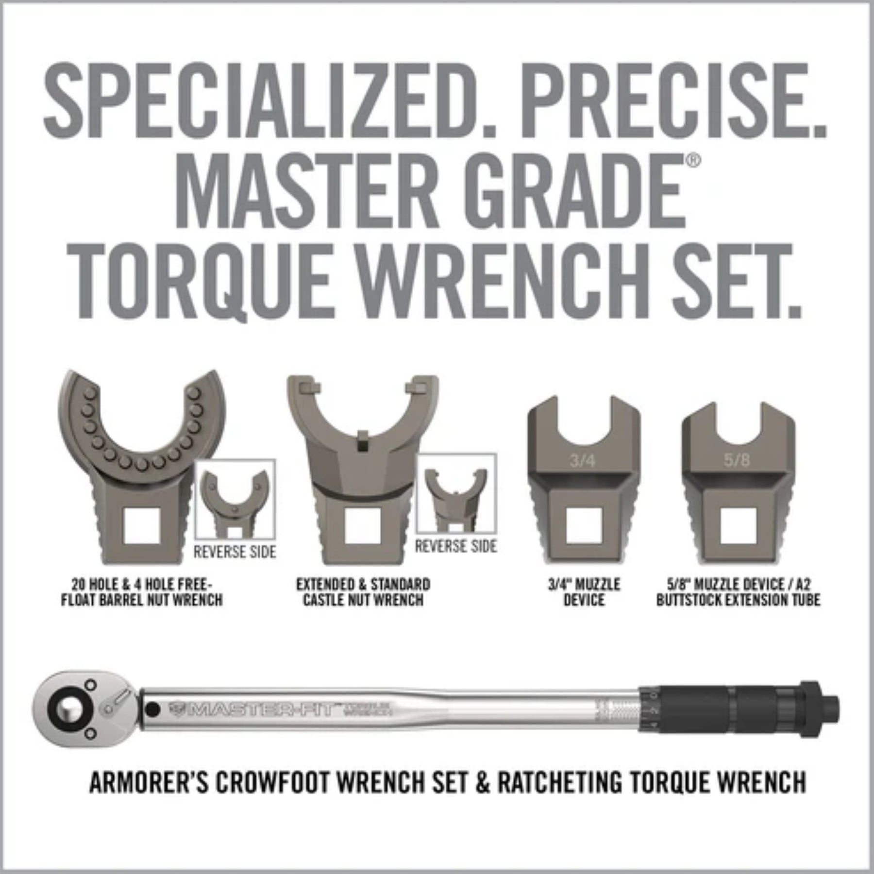 REAL AVID | MASTER-FIT 5-PIECE A2 CROWFOOT WRENCH SET - Set di chiavi