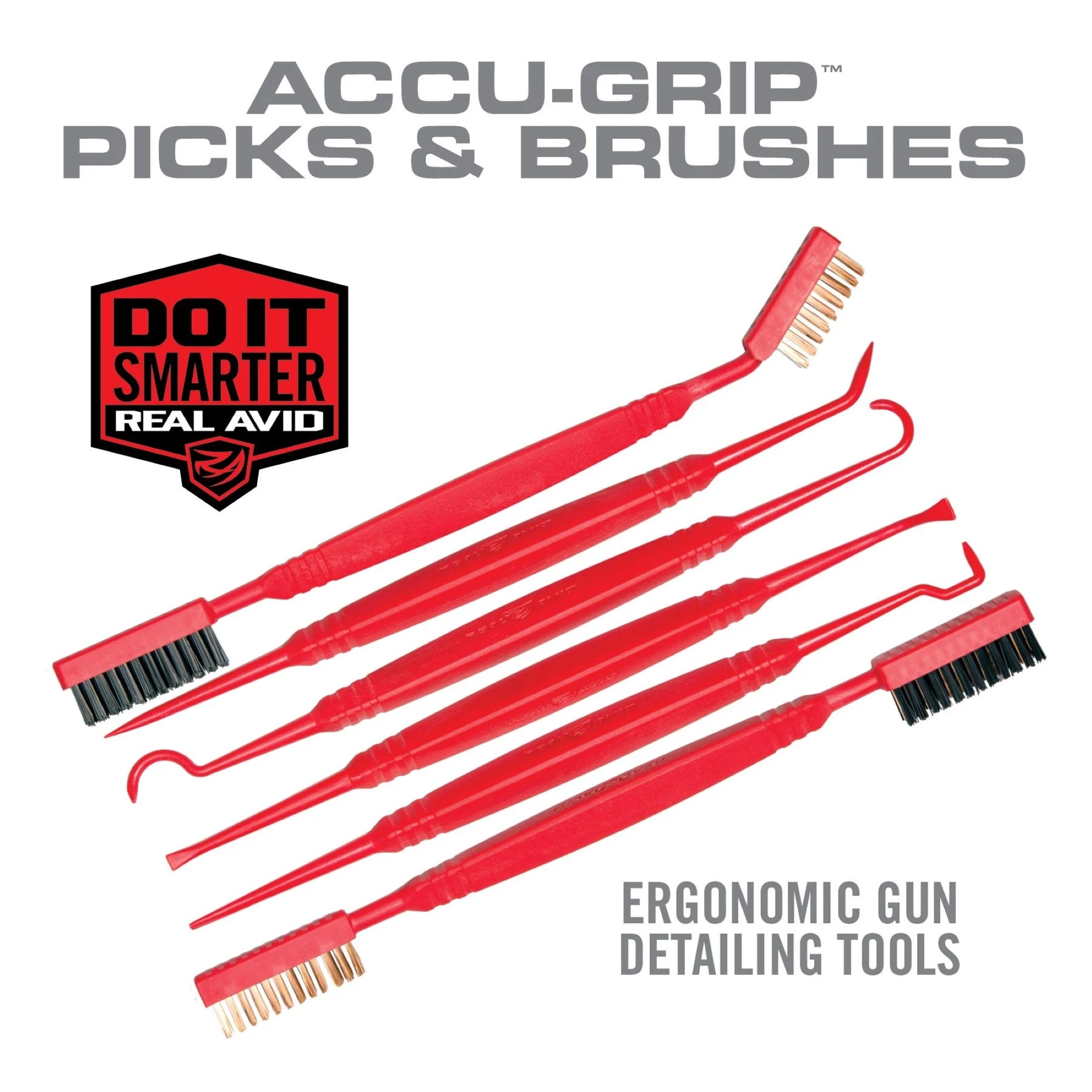 REAL AVID | ACCU-GRIP PICKS & BRUSHES - Set di plettri e spazzole