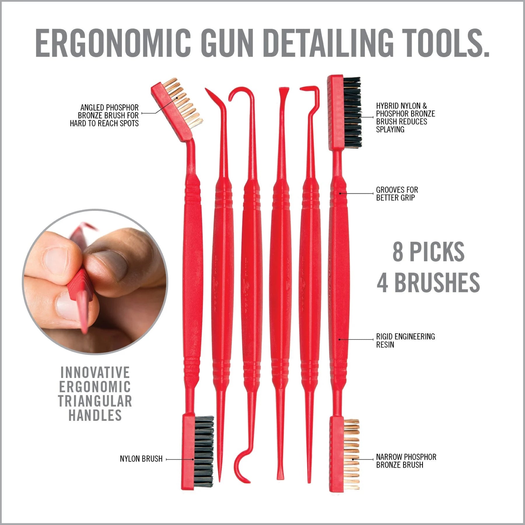 REAL AVID | ACCU-GRIP PICKS & BRUSHES - Set di plettri e spazzole