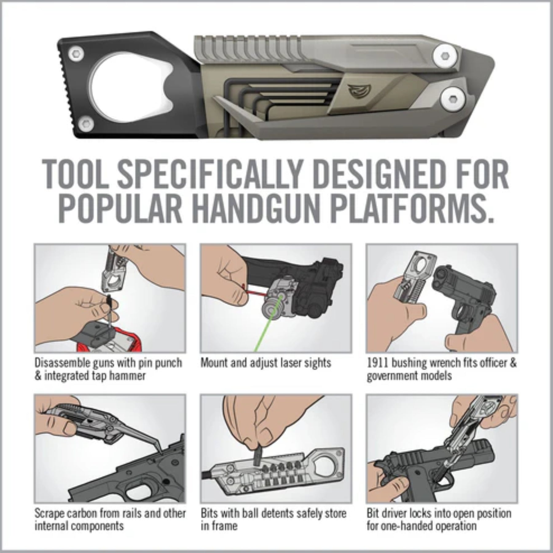 REAL AVID | THE PISTOL TOOL - Multi tool per pistole