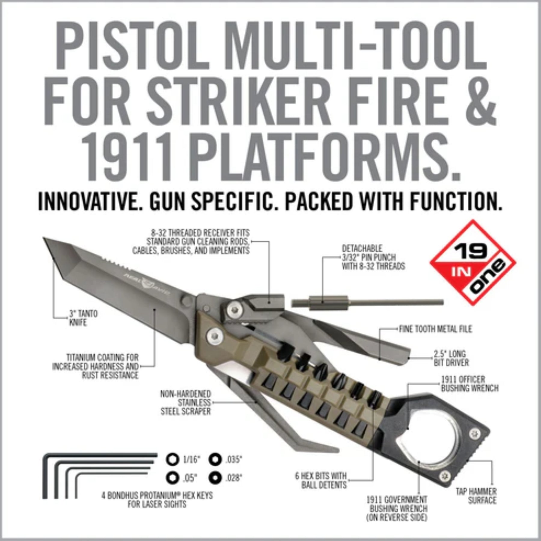 REAL AVID | THE PISTOL TOOL - Multi tool per pistole