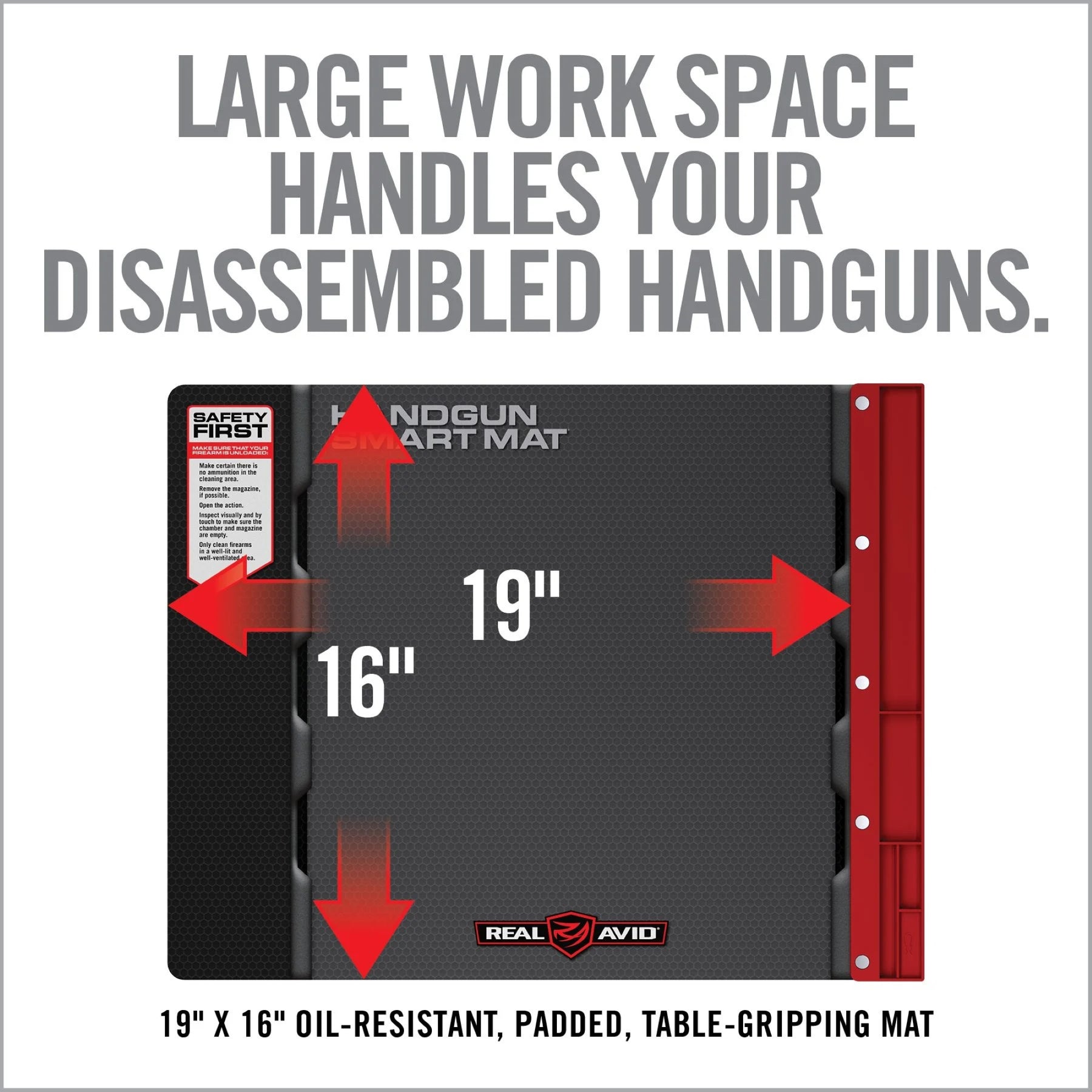REAL AVID | HANDGUN SMART MAT - Tappetino per manutenzione pistola