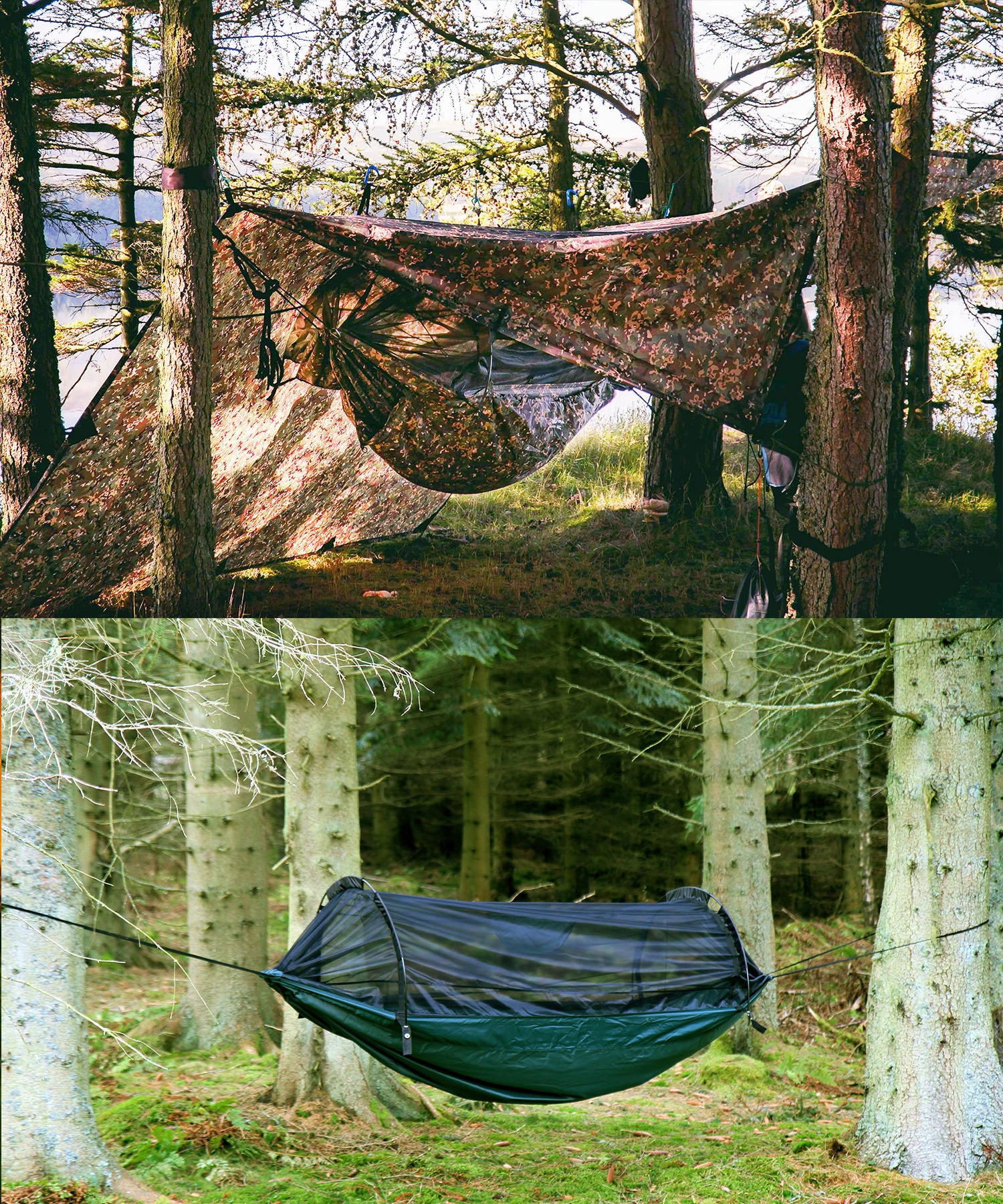 Amaca DD Hammock frontline xl classica e multicam a confronto