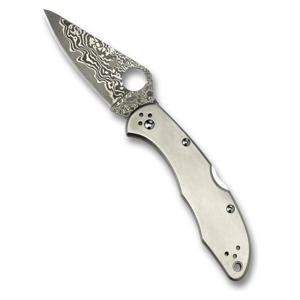 Spyderco Delica 4 Titanio Damasco