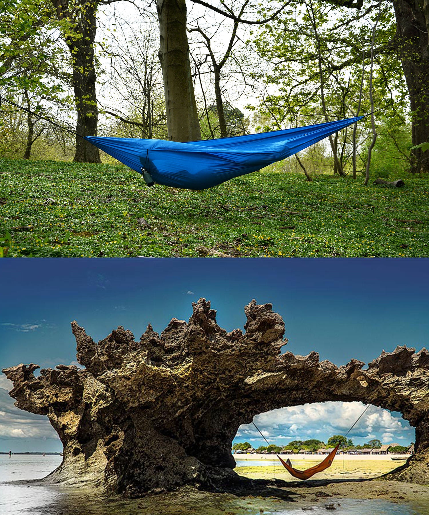 DD Chill Out Hammock arancione in pieno relax nella natura