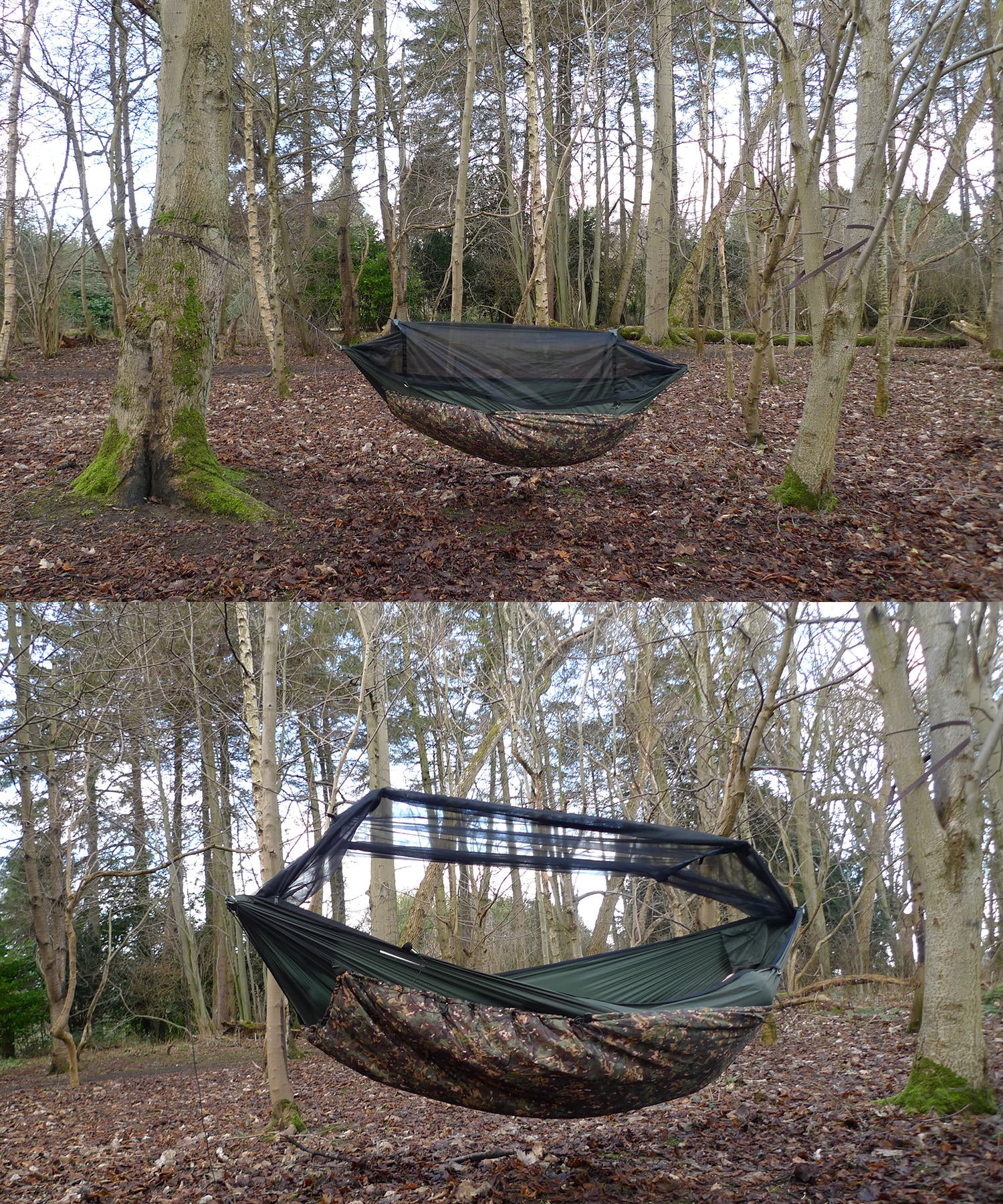 DD HAMMOCKS UNDERBLANKET MULTICAM SOTTO AMACA NEL BOSCO