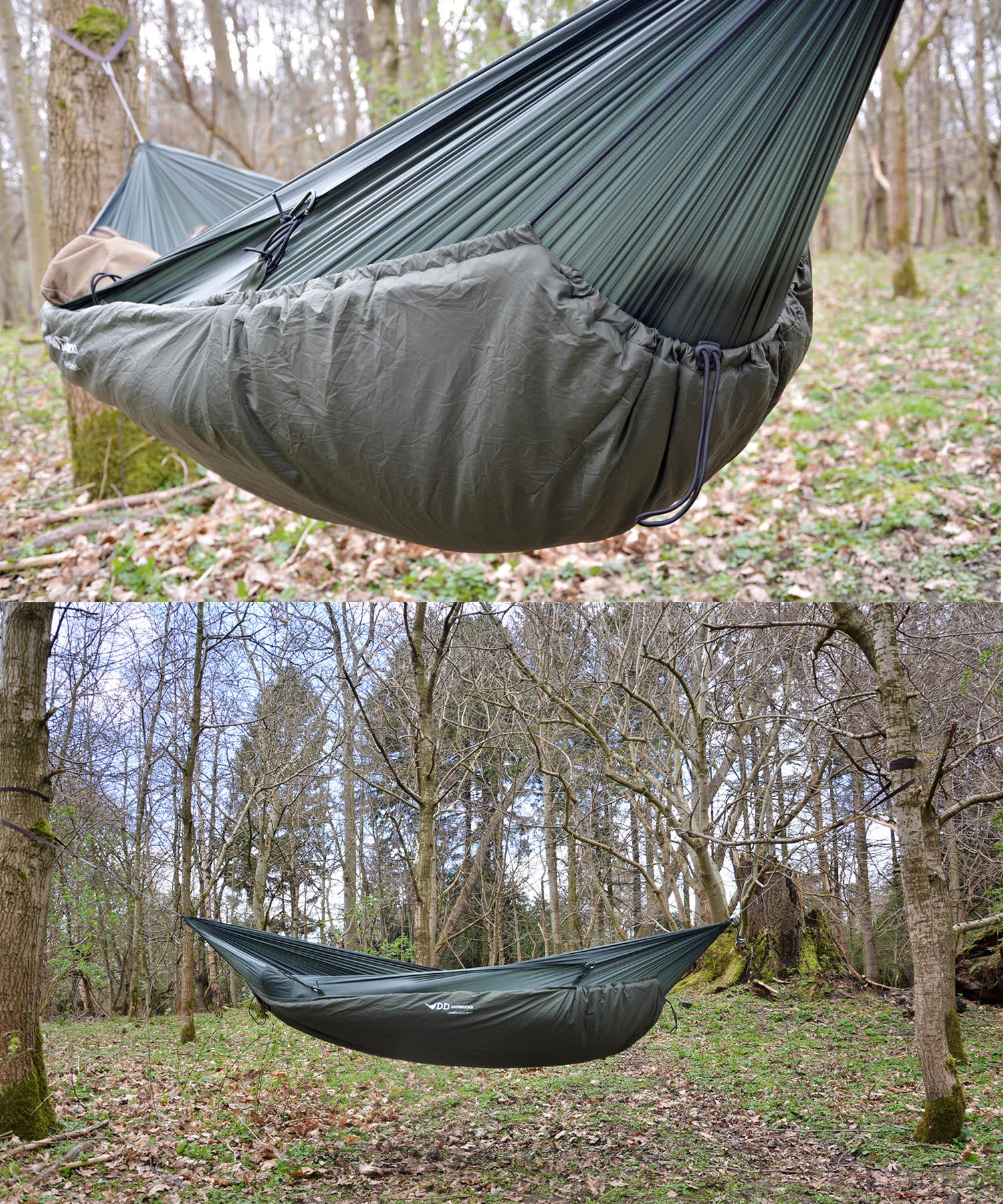 DD HAMMOCKS UNDERBLANKET OLIVE GREEN SOTTO AMACA NEL BOSCO