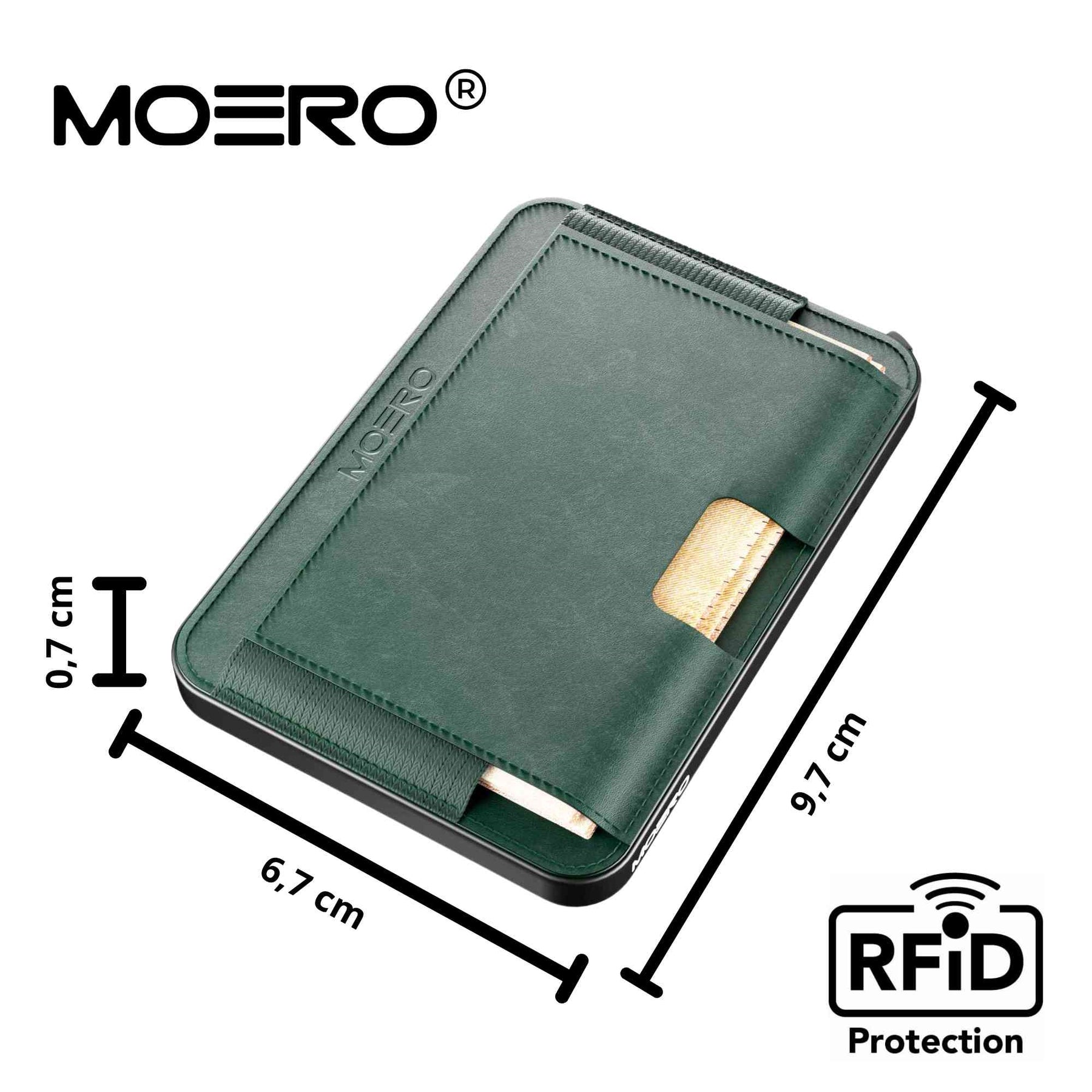MOERO | M2 GREEN - Portafoglio MagSafe
