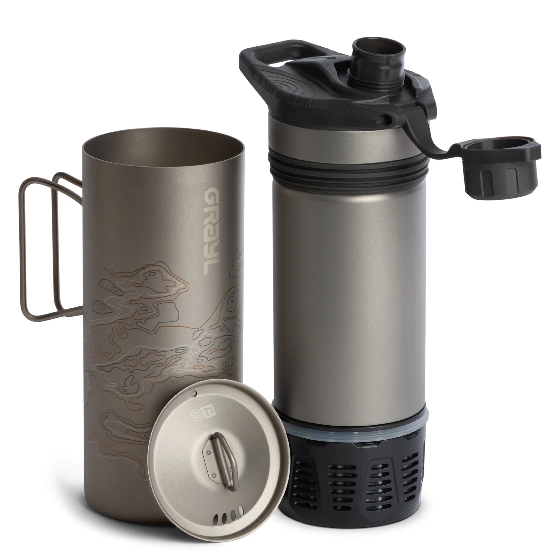 Grayl | GeoPress TI PURIFIER - Borraccia filtrante da 710 ml in titanio