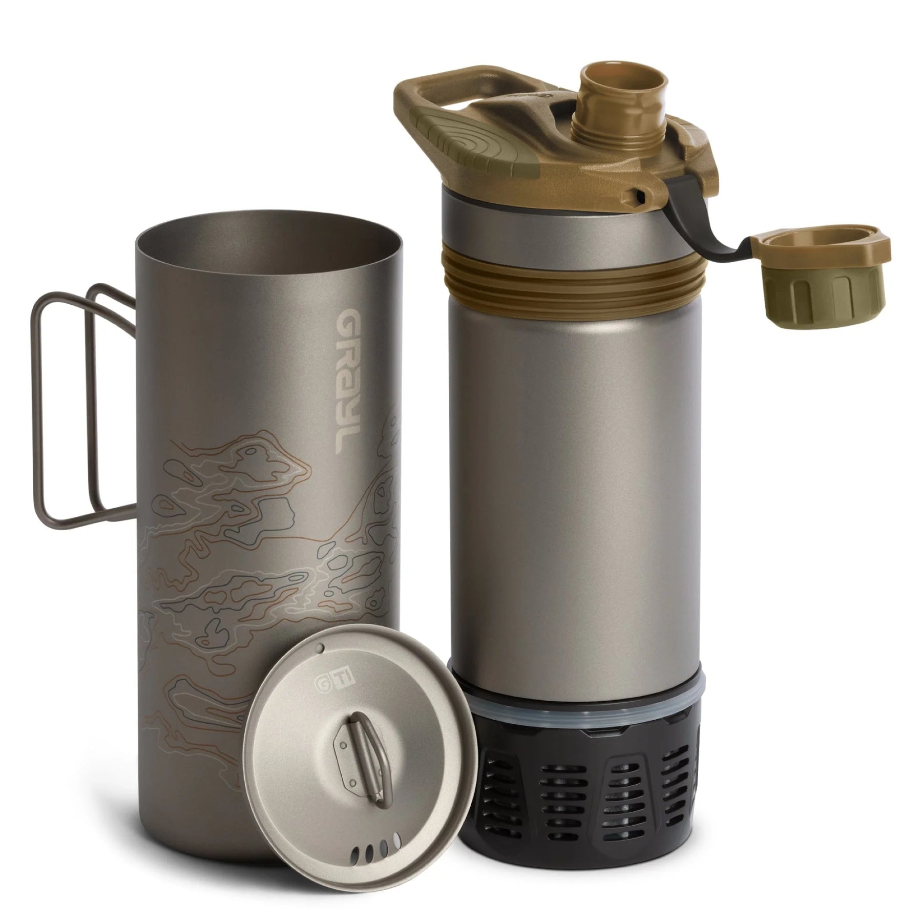 Grayl | GeoPress TI PURIFIER - Borraccia filtrante da 710 ml in titanio