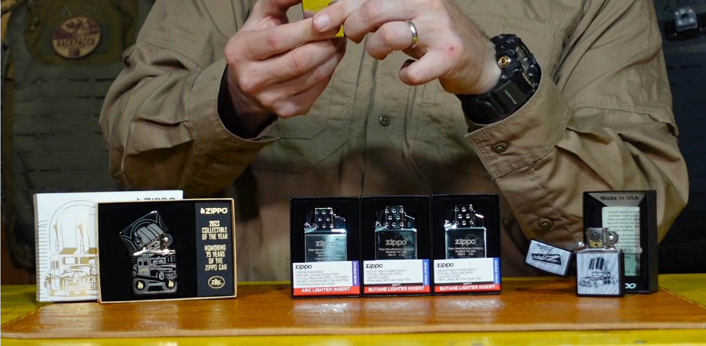 Paolo di backpacco spiega gli inserti di Zippo