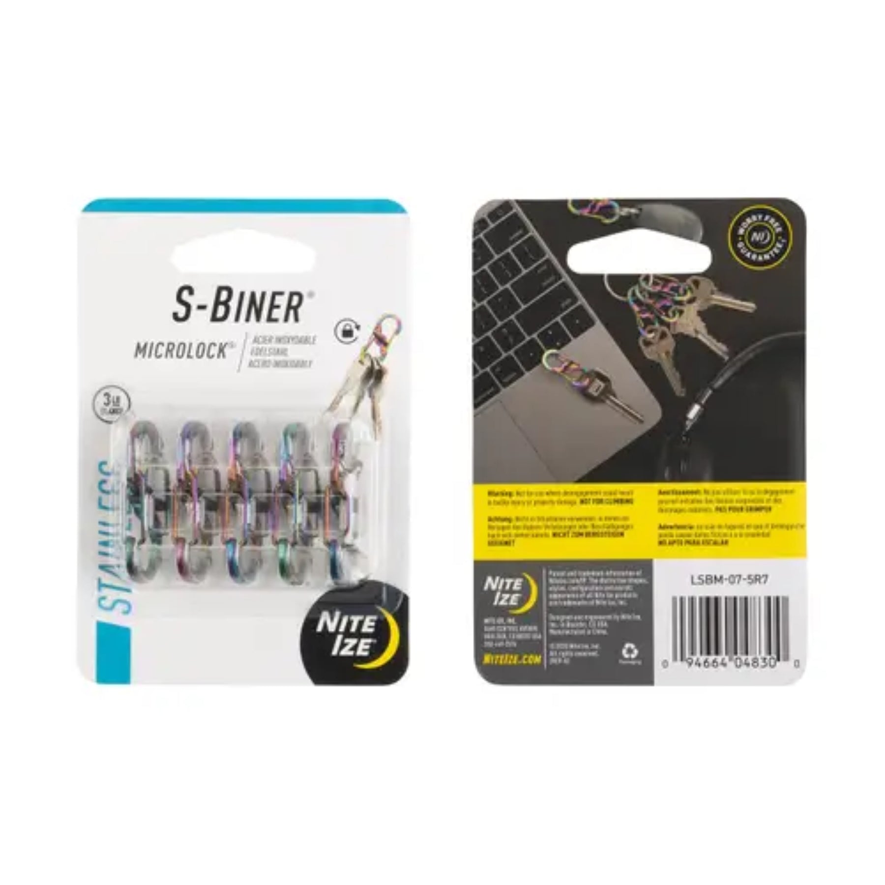 NITE IZE | S-BINER MICROLOCK - Moschettone portachiavi