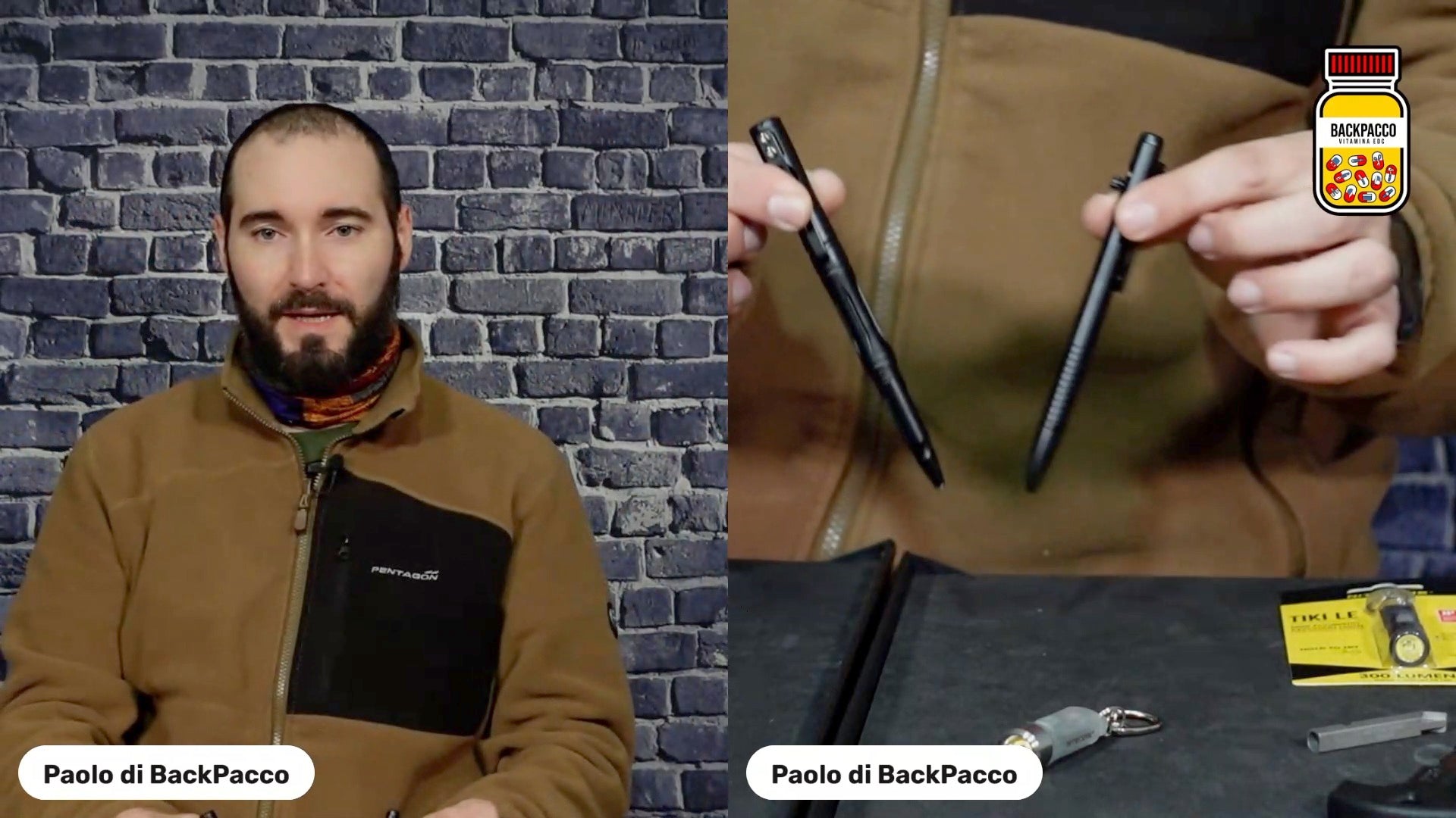 Paolo di backpacco spiega le penne tattiche nitecore