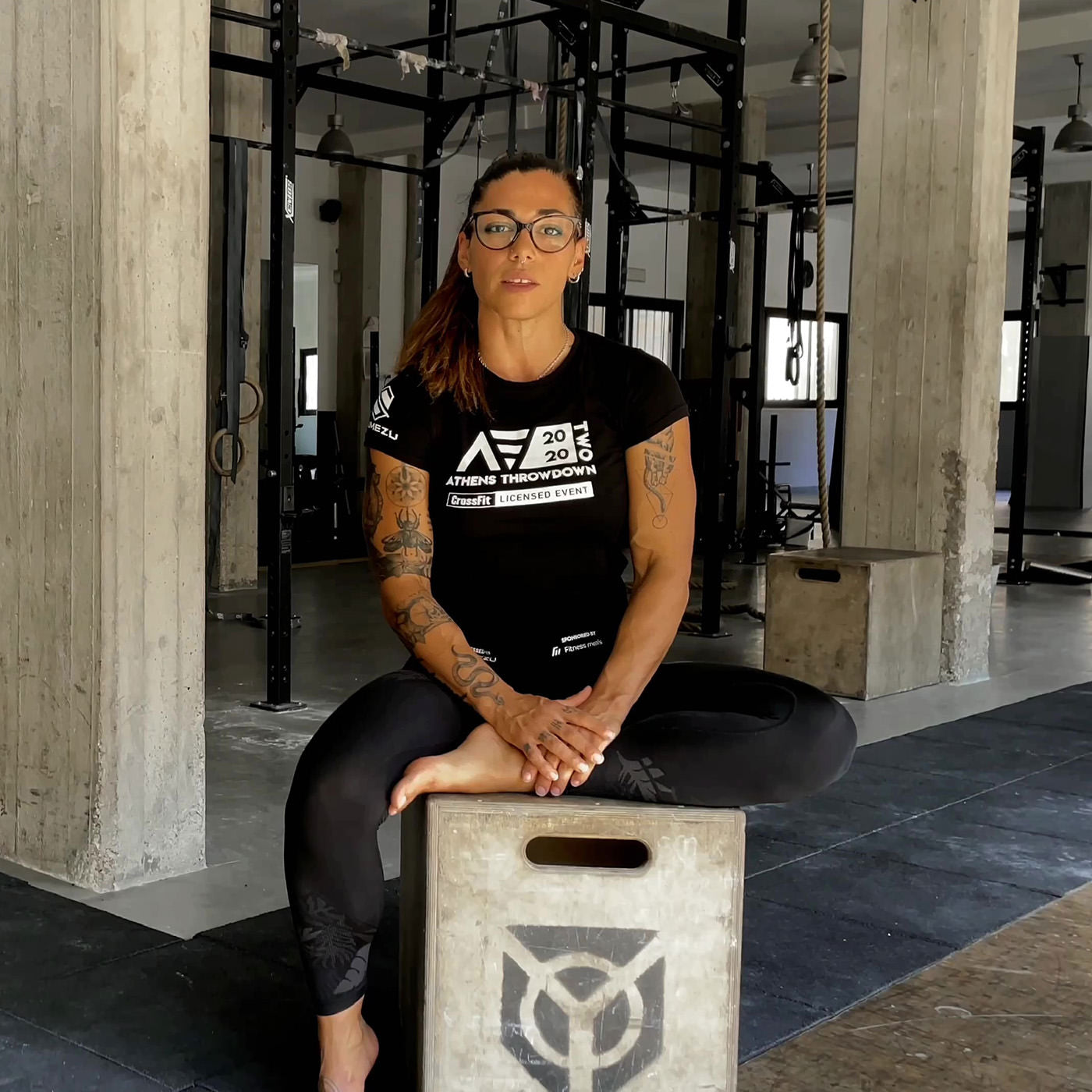 Daniela Franco nella sua palestra di crossfit