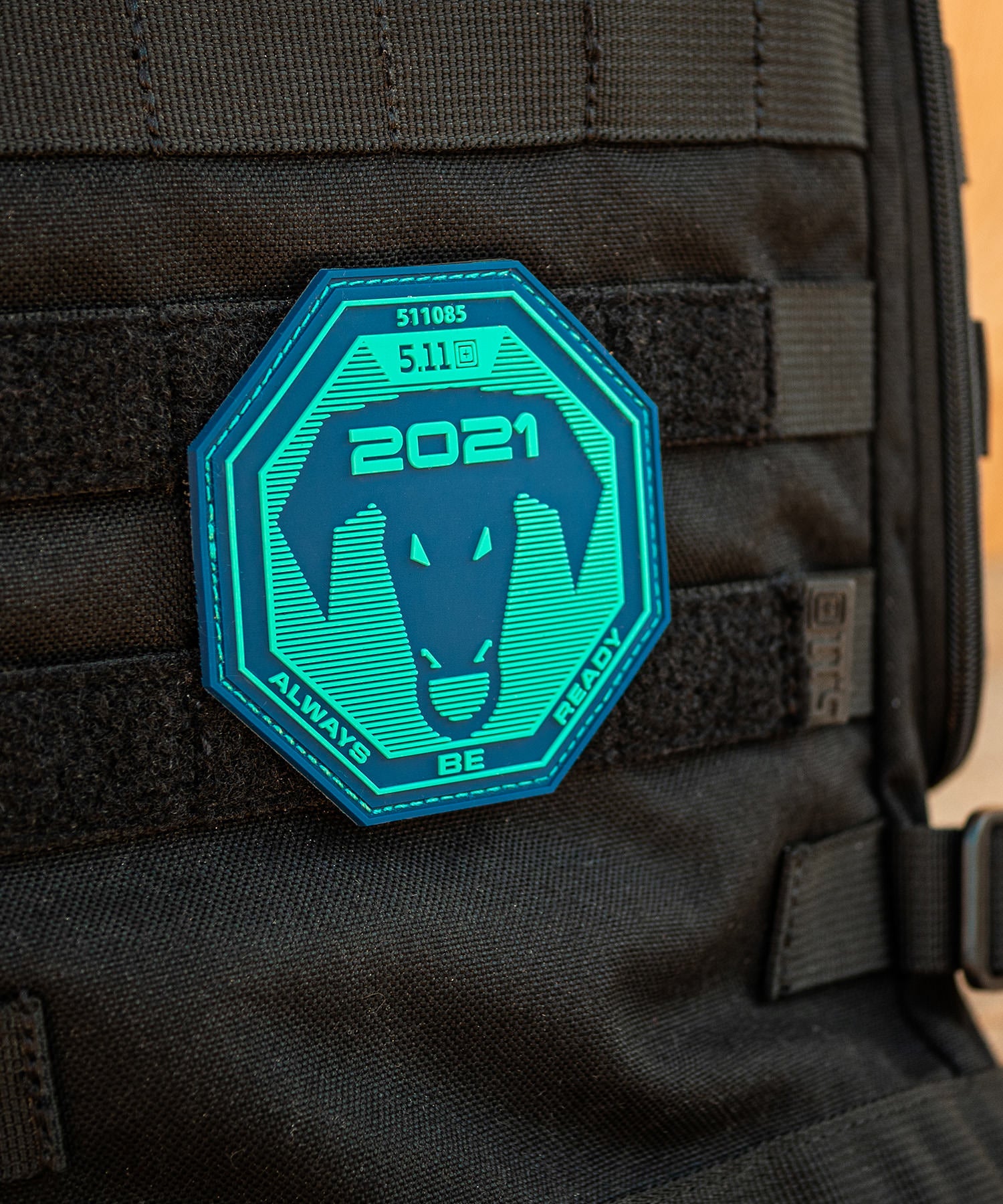 patch commemorativa del 2021 applicata ad uno zaino 5.11