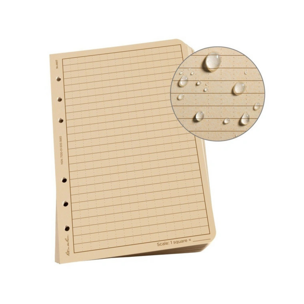 RITE IN THE RAIN | ALL-WEATHER UNIVERSAL PATTERN LOOSE LEAF 982T - Fogli forati