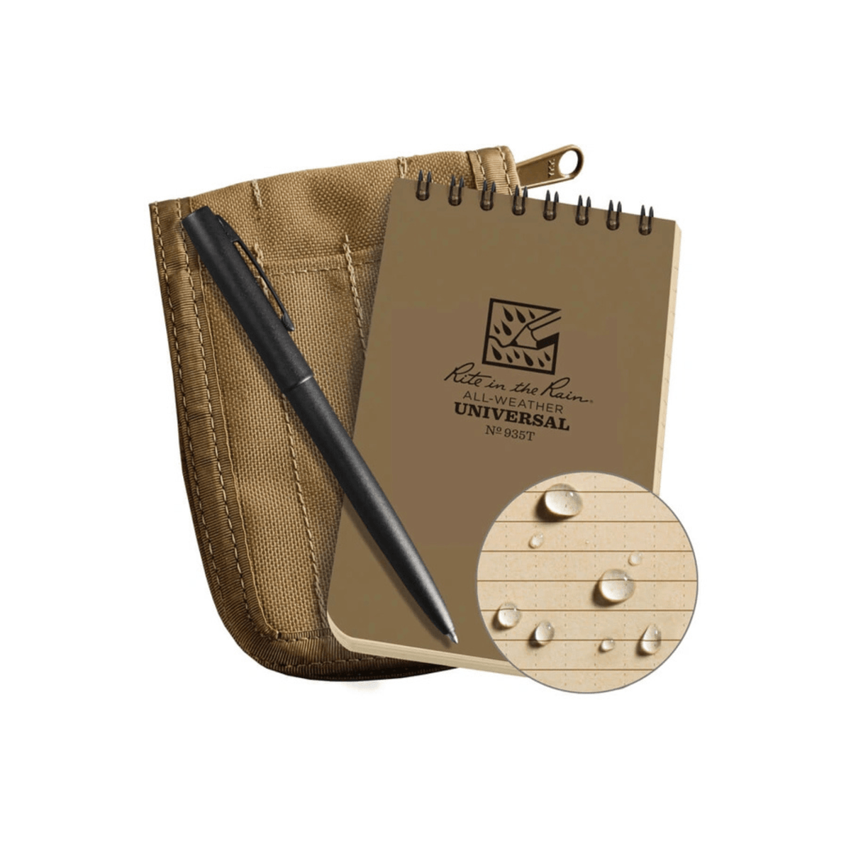 RITE IN THE RAIN | 3X5 KIT 935T - KIT - Block notes impermeabile, penna e custodia - BackPacco - BP-RITR-935T-KIT