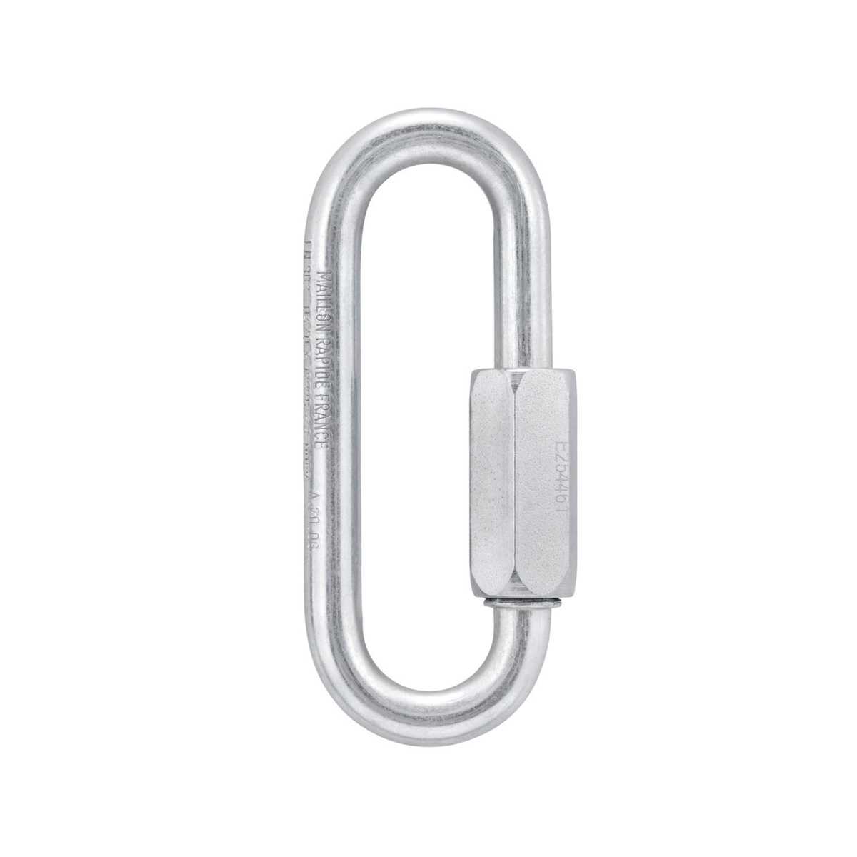 Petzl GO 8 mm, maglia rapida ovale in acciaio zincato con ghiera a vite esagonale, connettore per arrampicata, speleologia e ancoraggio, EN 362, CE EN 12275, GB/T 23469-Q