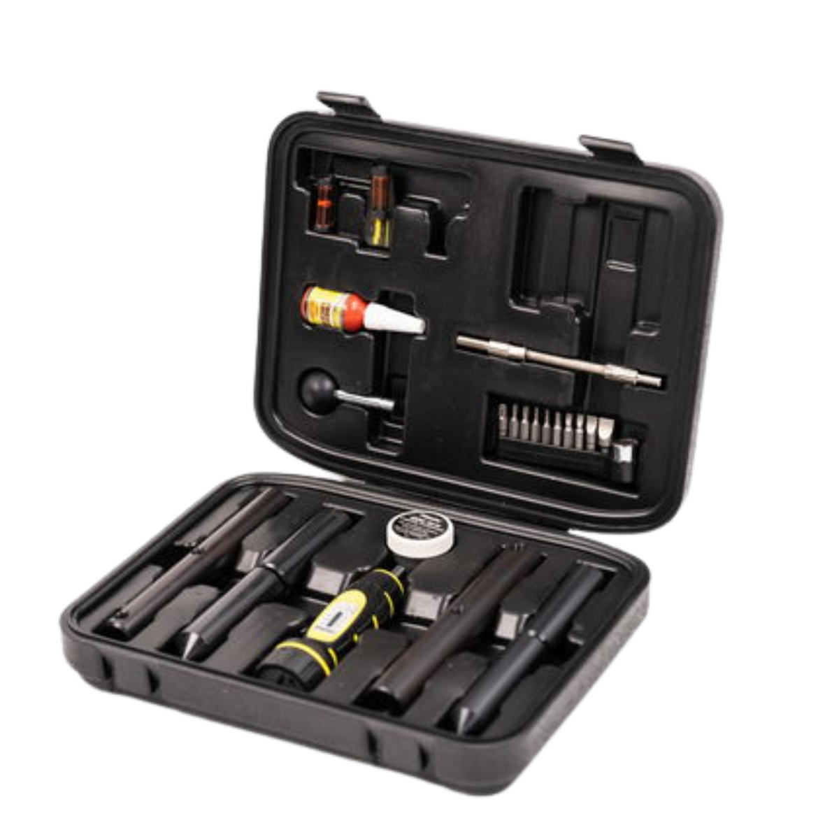 Wheeler Scope Mounting Kit Combo, kit completo per montaggio ottiche e cannocchiali da 1 pollice e 30mm, valigetta nera con attrezzi, lubrificante e livelle per carabina, su backpacco.it