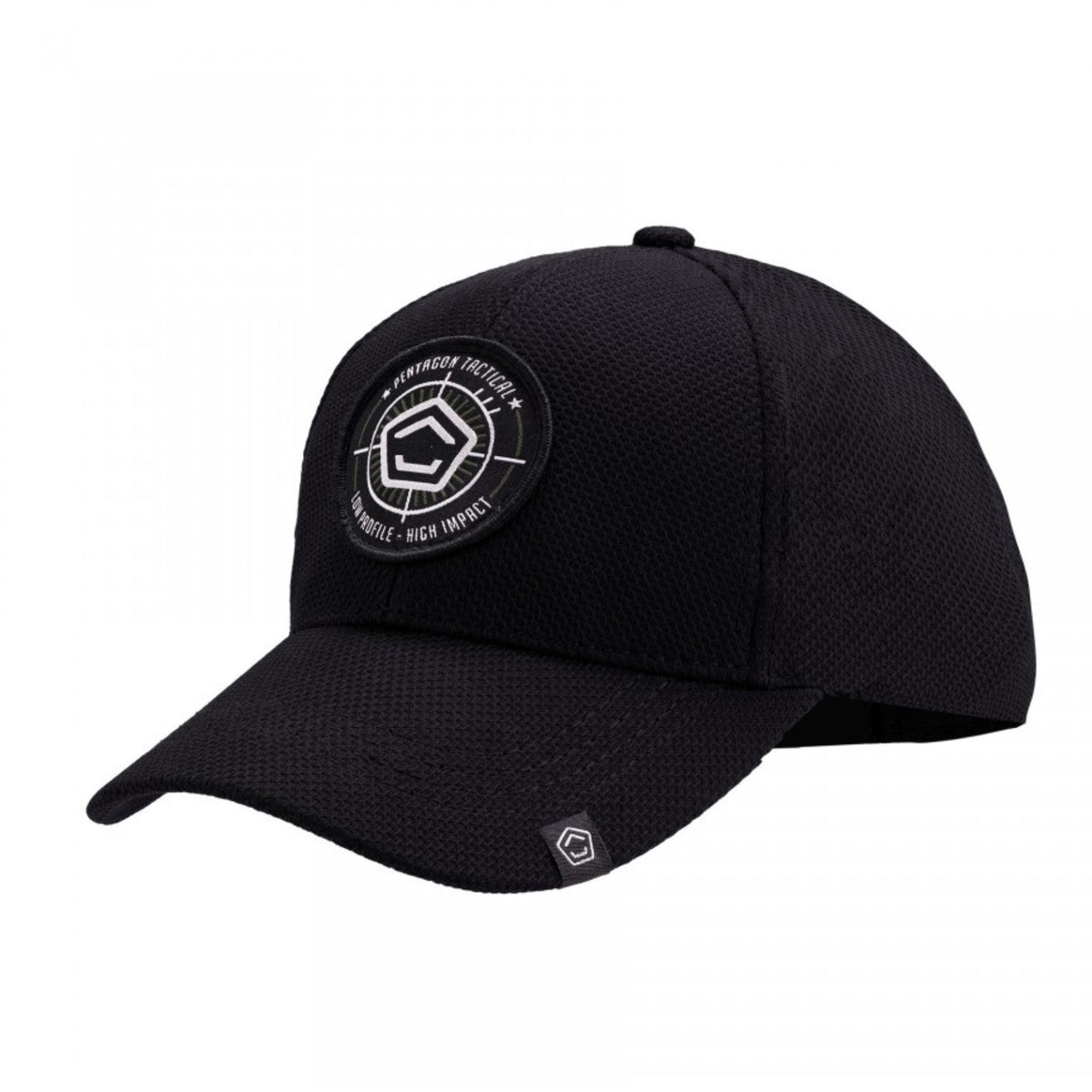 Pentagon Target BB Cap cappello tattico da baseball traspirante con patch frontale ricamata a bersaglio Pentagon Tactical Low Profile High Impact e visiera curva preformata