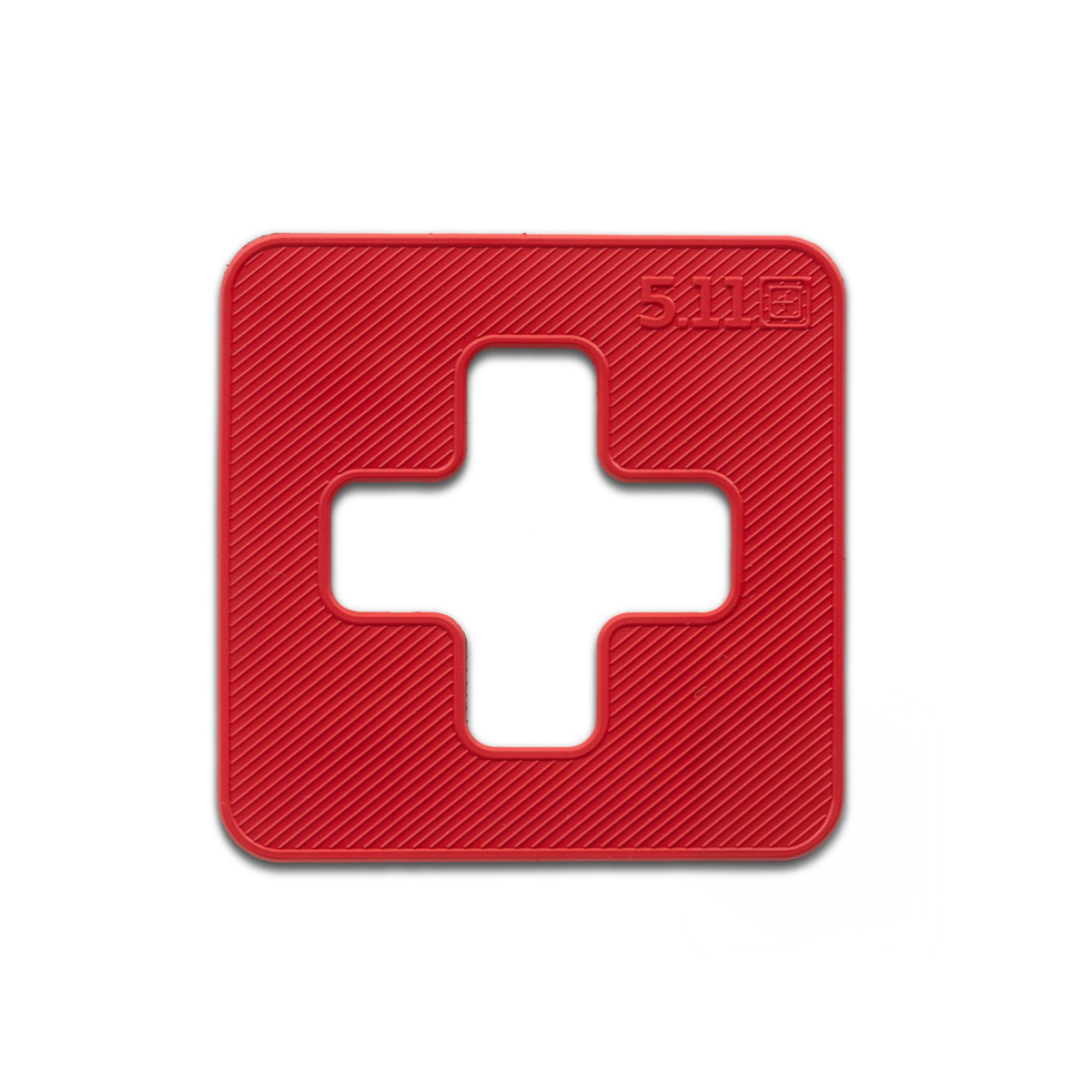 5.11 Med Cross, patch medica in PVC con velcro, toppa quadrata con croce, per identificazione kit di primo soccorso o zaini medici