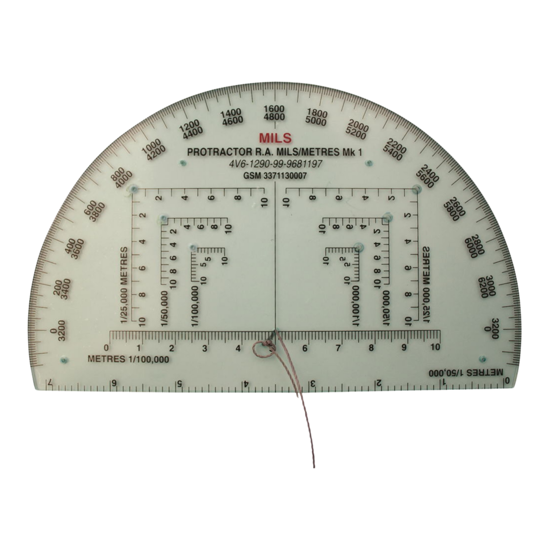 BCB | 6" RA MILS MAP READING PROTRACTOR - Coordinatometro di precisione
