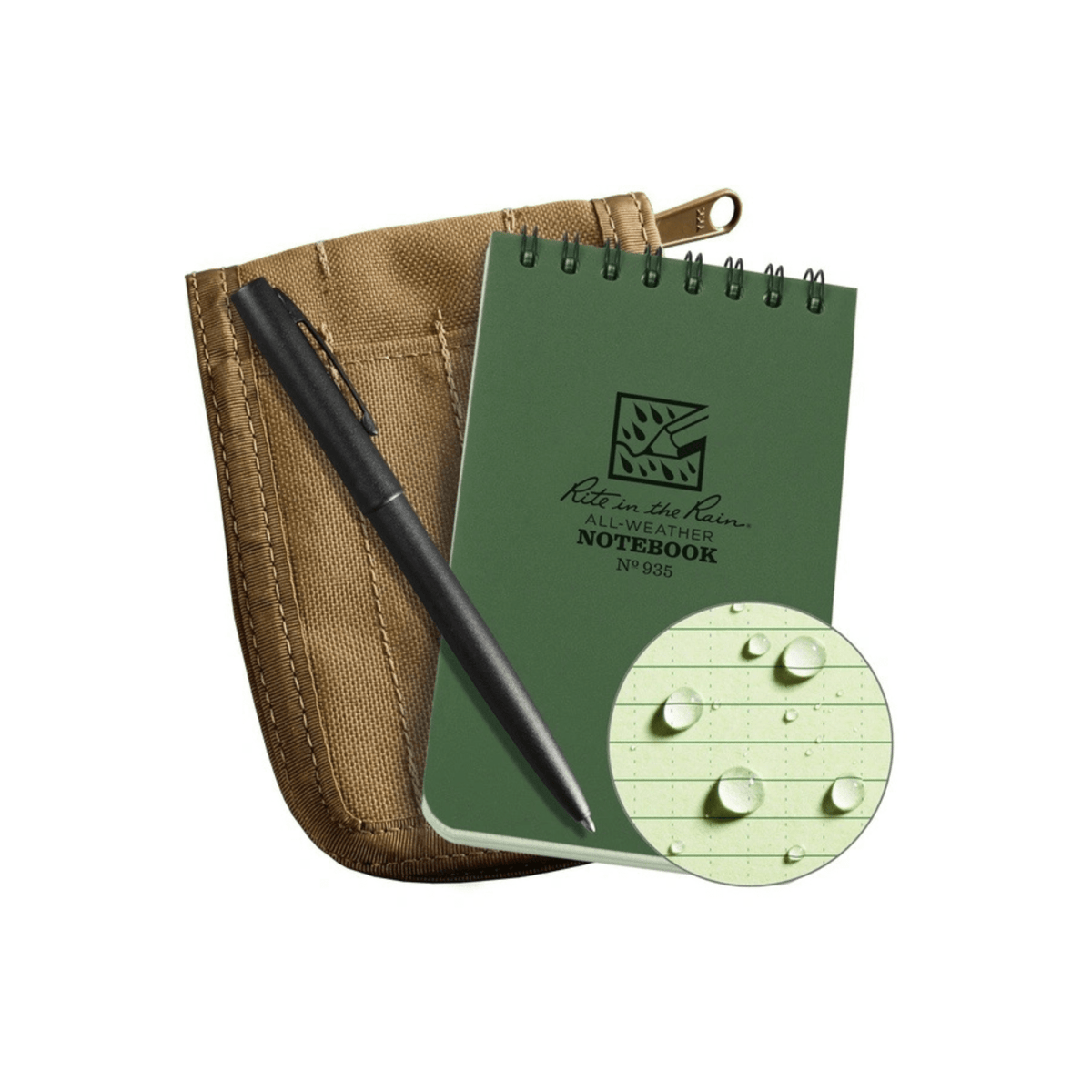 RITE IN THE RAIN | 3X5 KIT 935 - KIT - Block notes impermeabile, penna e custodia - BackPacco - BP-RITR-935-KIT