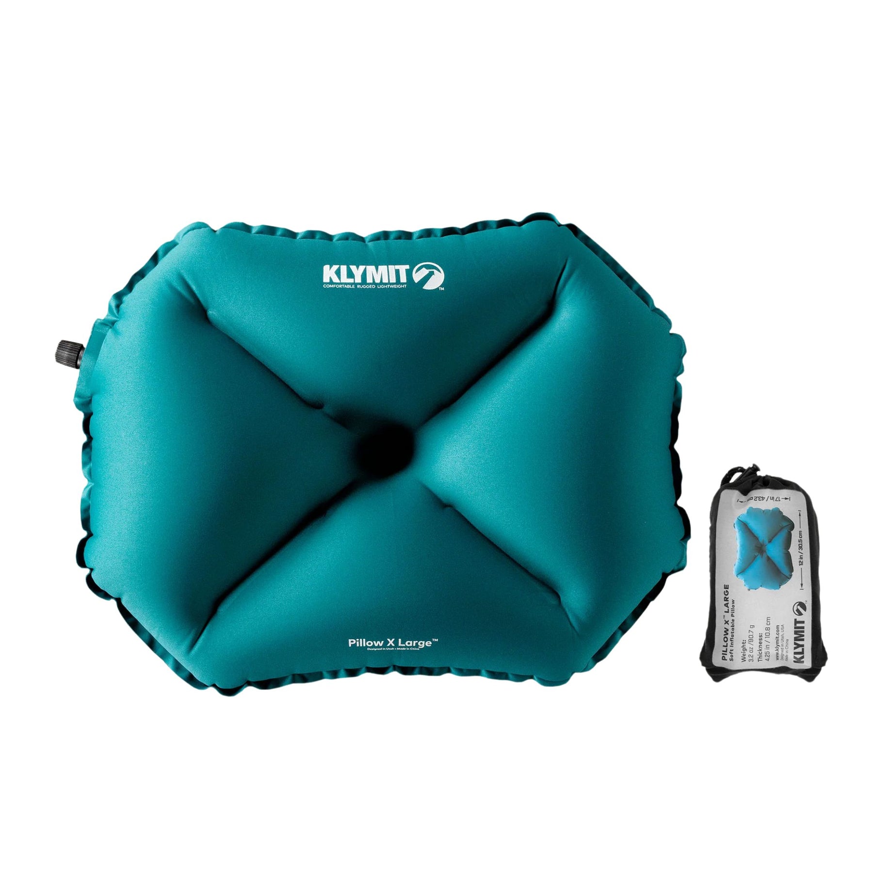 CUSCINO KLYMIT PILLOW XL AZZURO CON SACCHETTO