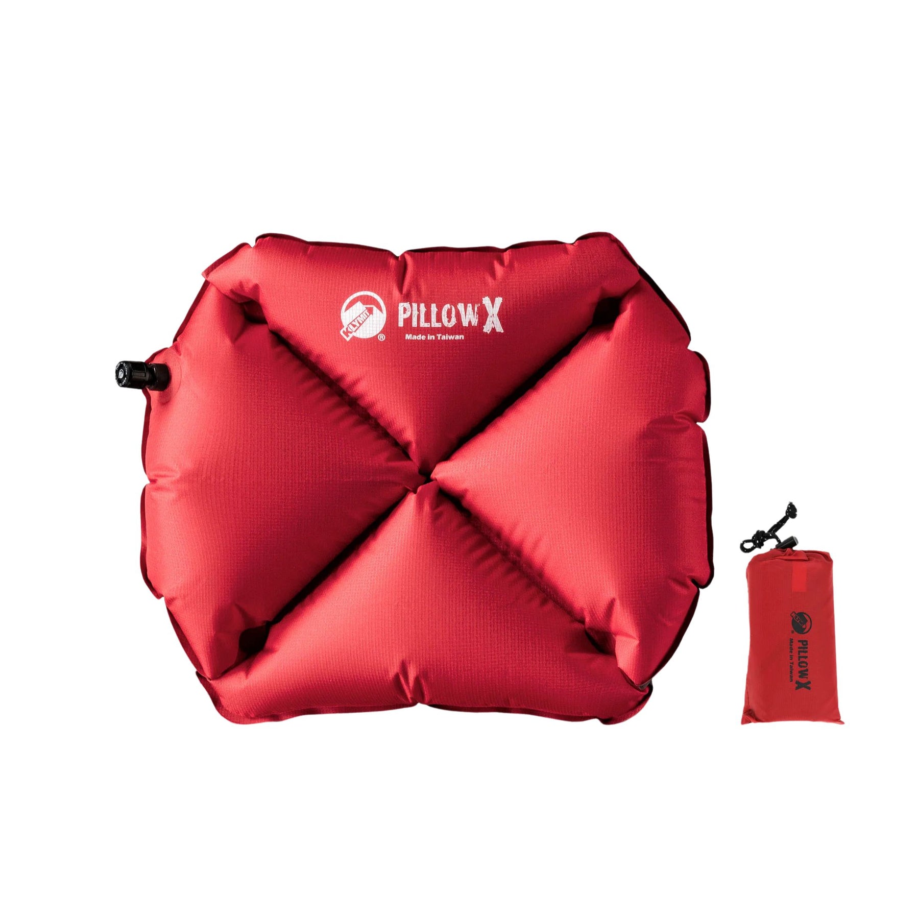 CUSCINO KLYMIT PILLOW X ROSSO CON SACCHETTO