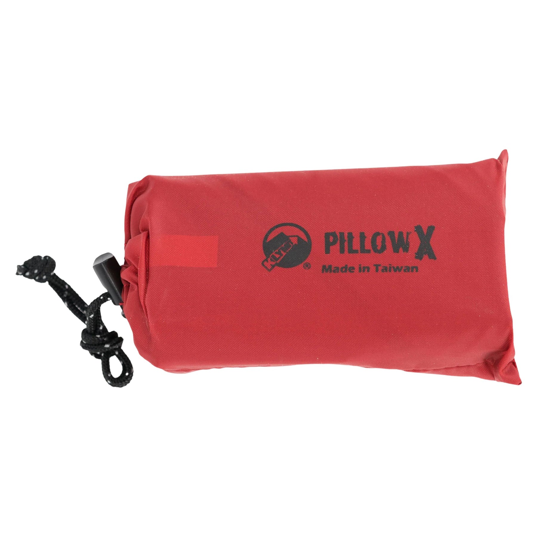 CUSCINO KLYMIT PILLOW X ROSSO RIPOSTO NEL SUO SACCHETTO