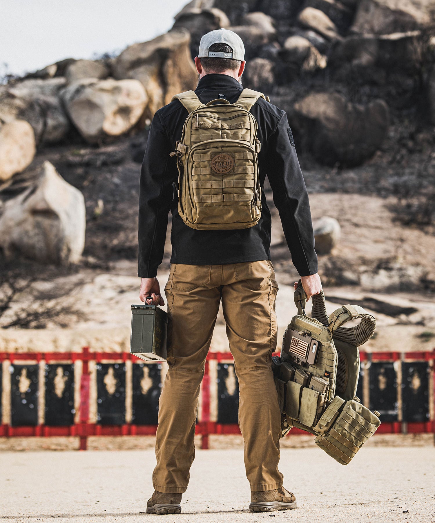 RUSH12 2.0 al poligono con plate carrier e munizioni
