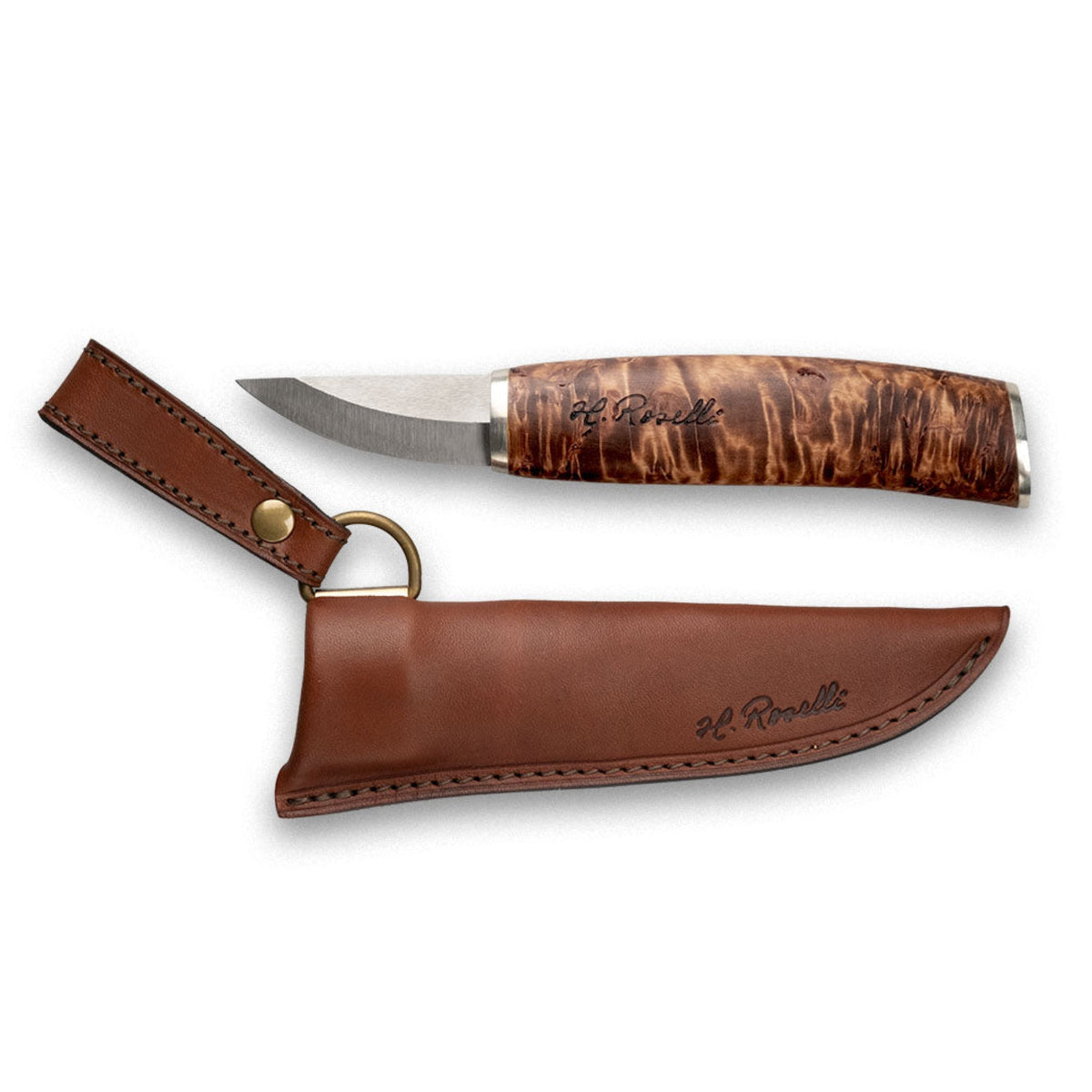 ROSELLI | BEAR CLAW KNIFE UHC, SILVER FERRULE - Coltello a lama fissa