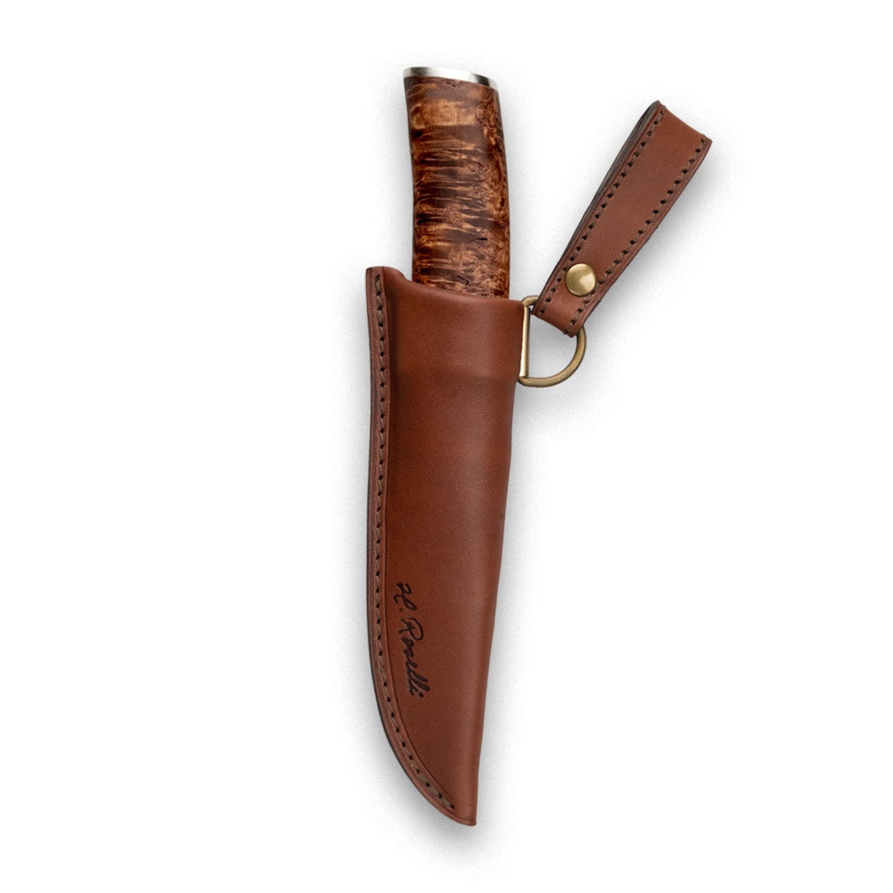 ROSELLI | BEAR CLAW KNIFE UHC, SILVER FERRULE - Coltello a lama fissa