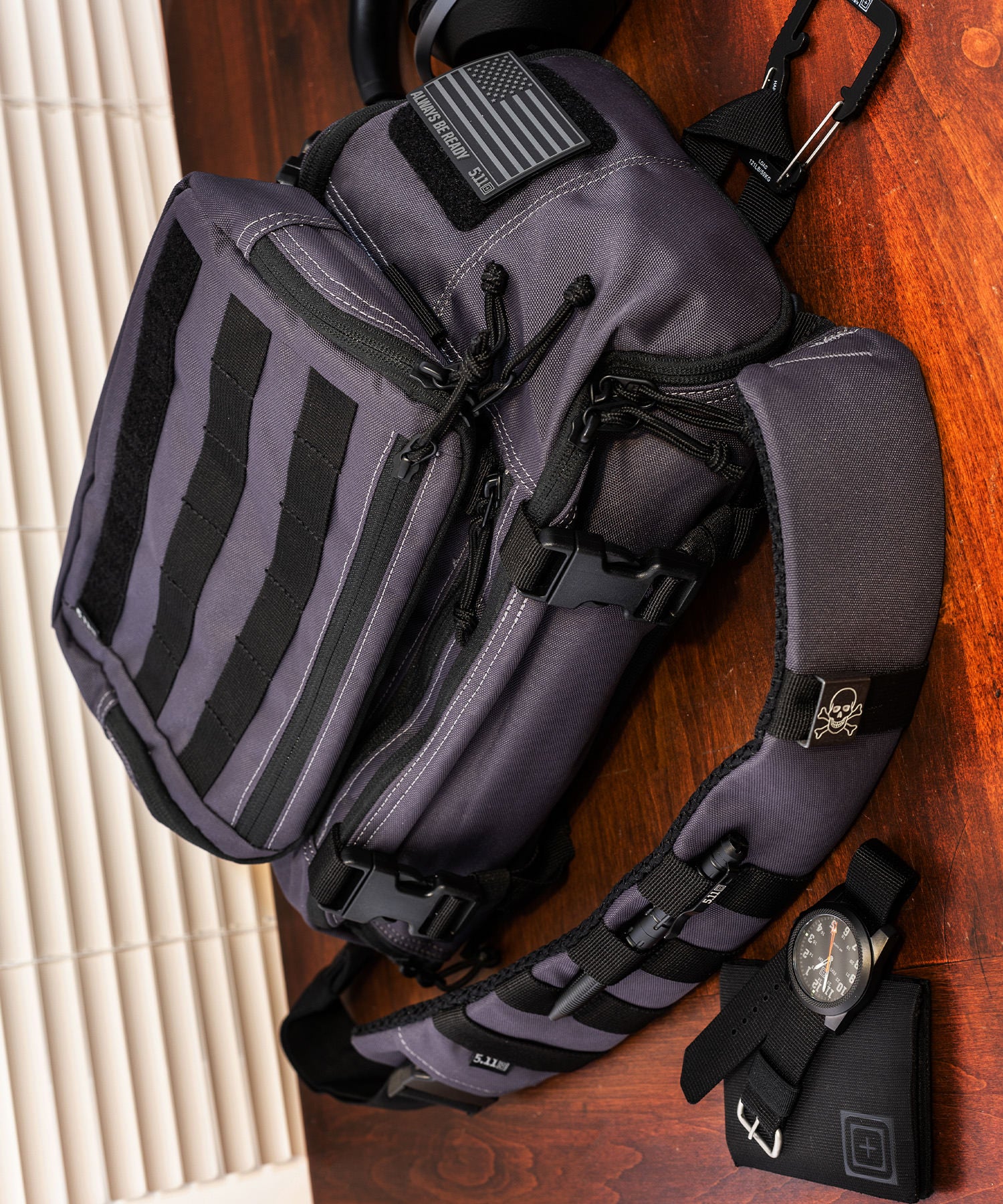 Rapid waist pack di 5.11 e rapid sling pack in palestra